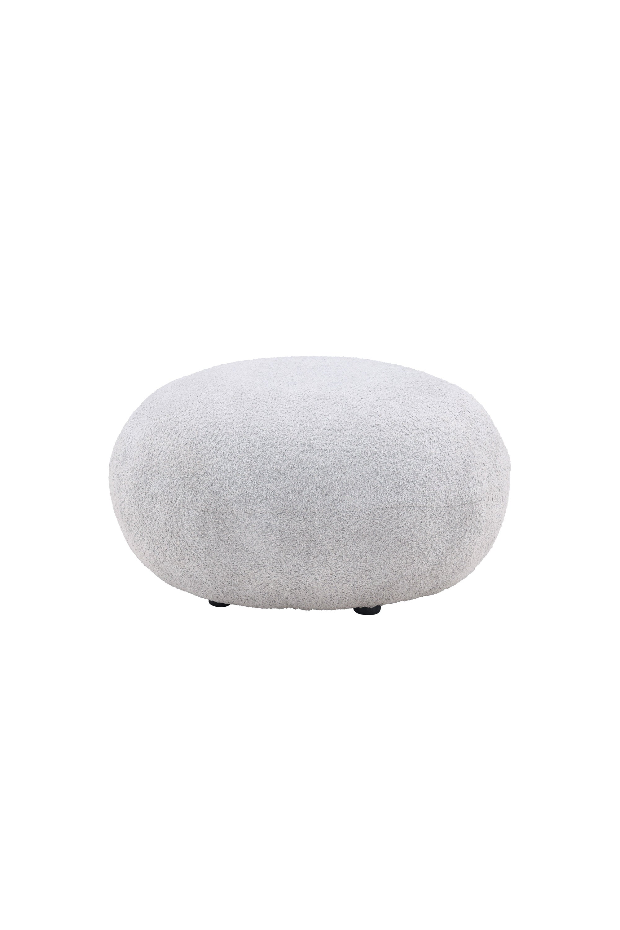 Bologna Hocker in Hellgrau präsentiert im Onlineshop von KAQTU Design AG. Pouf ist von Venture Home