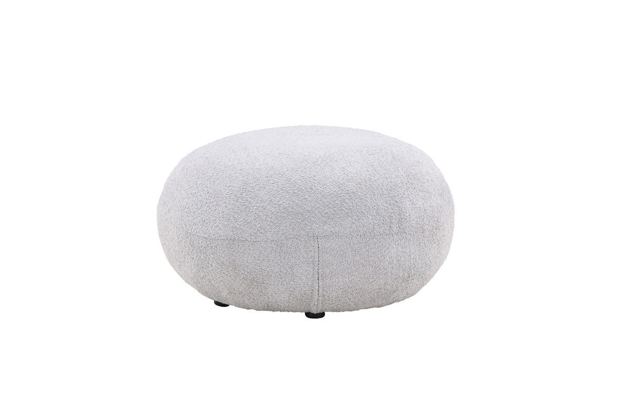 Bologna Hocker in Hellgrau präsentiert im Onlineshop von KAQTU Design AG. Pouf ist von Venture Home