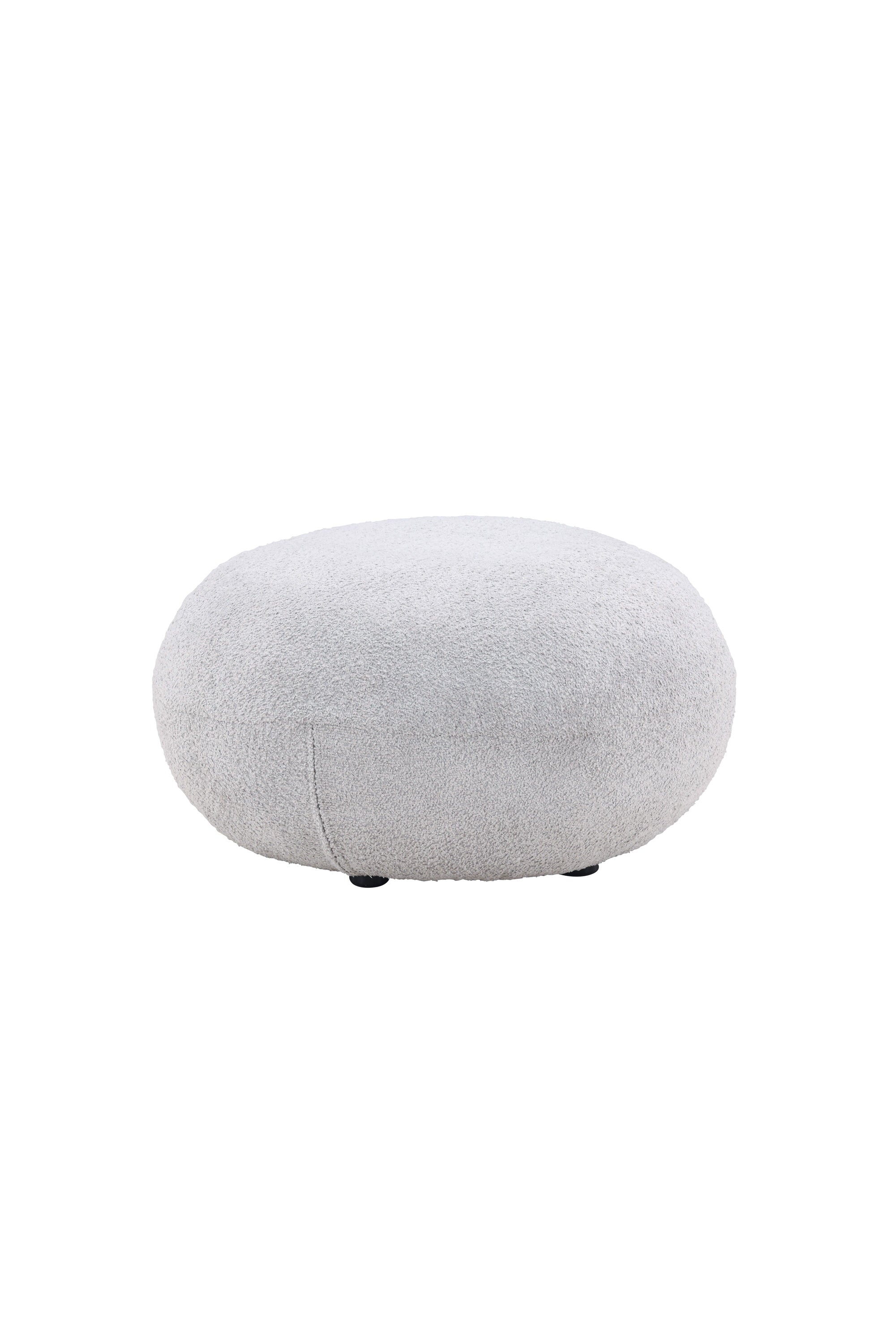 Bologna Hocker in Hellgrau präsentiert im Onlineshop von KAQTU Design AG. Pouf ist von Venture Home