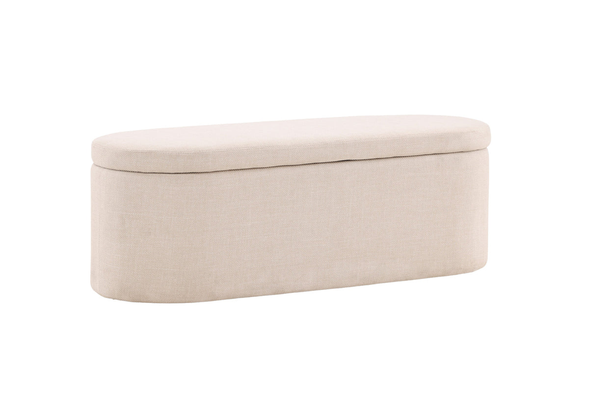 Potenza Ottoman in Cremefarben präsentiert im Onlineshop von KAQTU Design AG. Ottoman ist von Venture Home