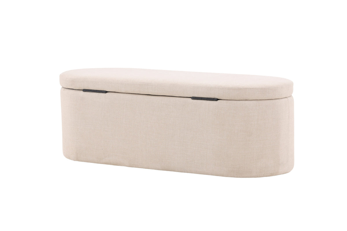 Potenza Ottoman in Cremefarben präsentiert im Onlineshop von KAQTU Design AG. Ottoman ist von Venture Home
