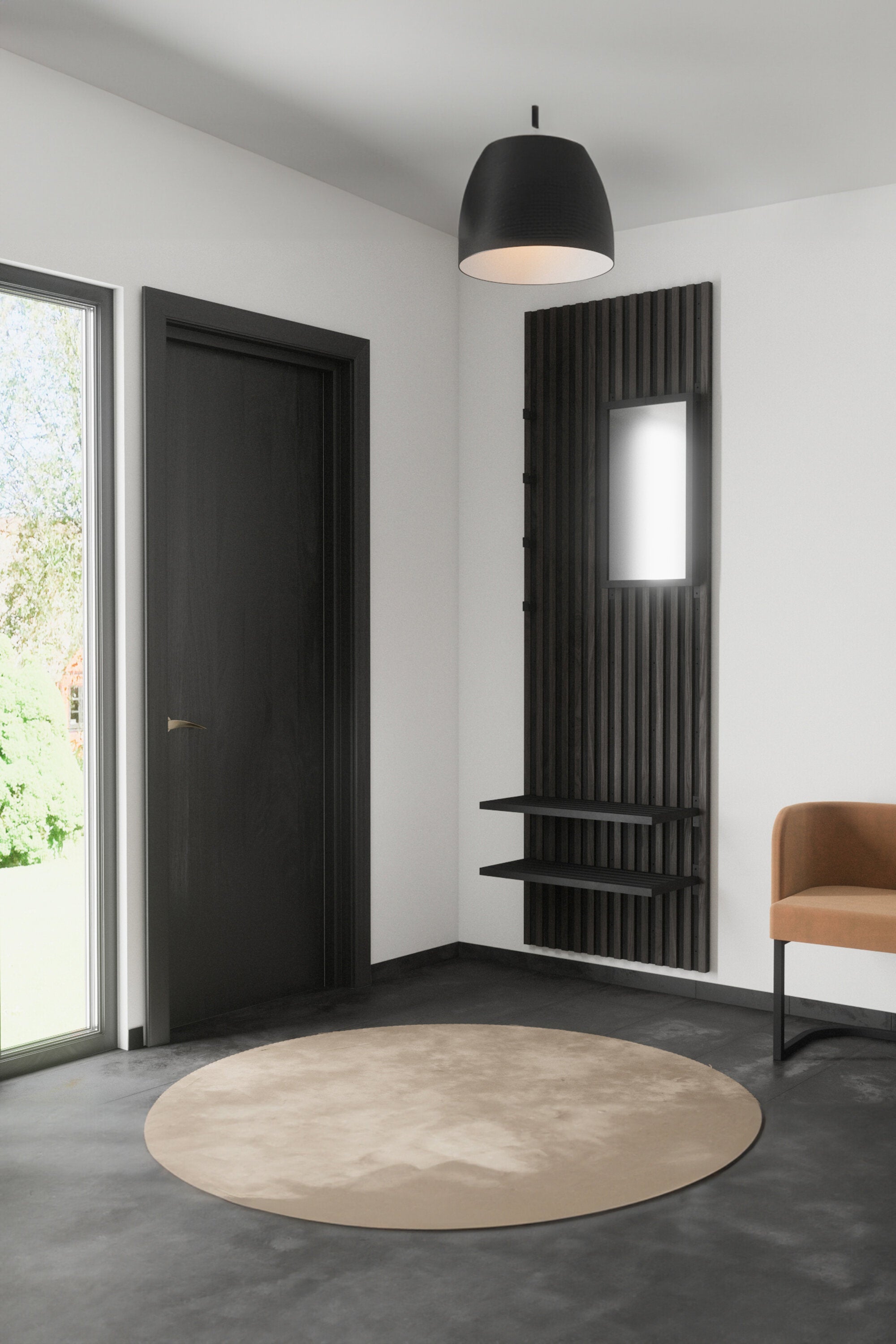 Nimes Spiegel in Schwarz präsentiert im Onlineshop von KAQTU Design AG. Spiegel ist von Venture Home