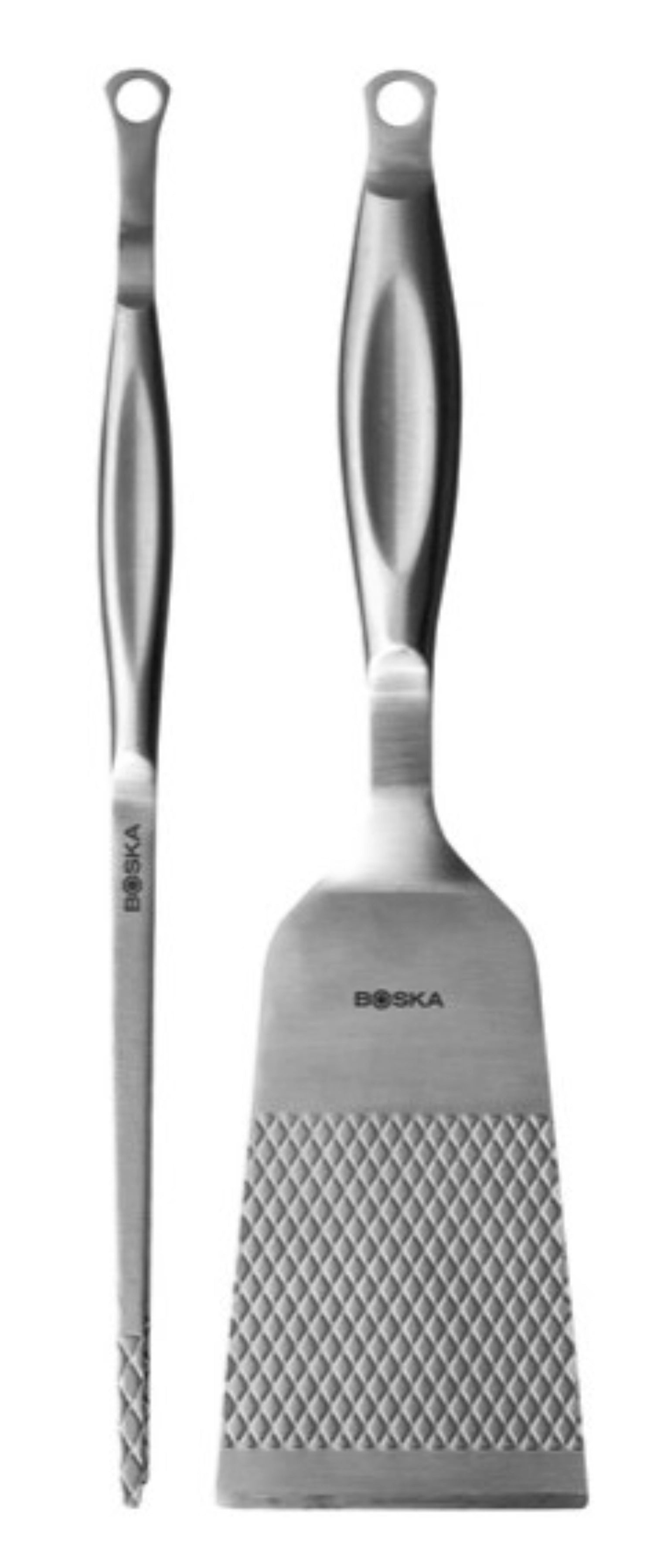 Hochwertige 2-teilige Grillzange von Boska, ideal für das Grillen, mit ergonomischem Design und robustem Edelstahl für optimale Handhabung.