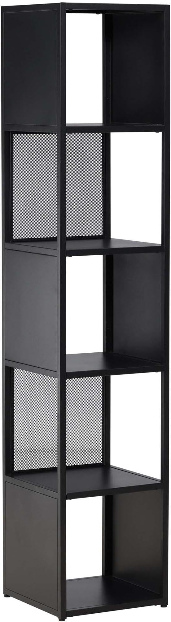 Erleben Sie das elegante Buenos Aires Regal von Venture Home: Hochwertiger Stahl, fünf Fächer für Bücher und Deko, perfekt für jeden Einrichtungsstil.