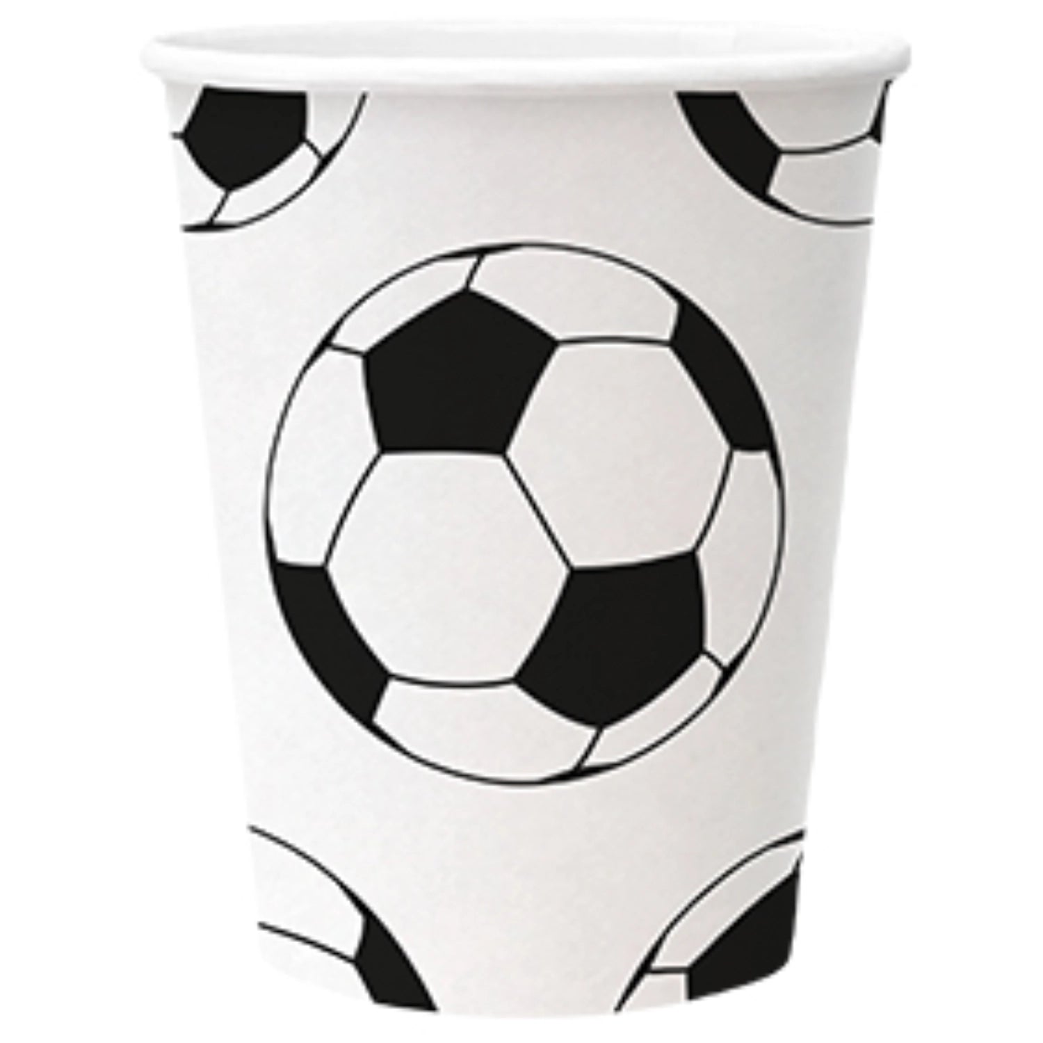 Pappbecher 8x Fussball 8.5x8.5x10.2cm - 0.25l in Mehrfarbig präsentiert im Onlineshop von KAQTU Design AG. Teller ist von PAW