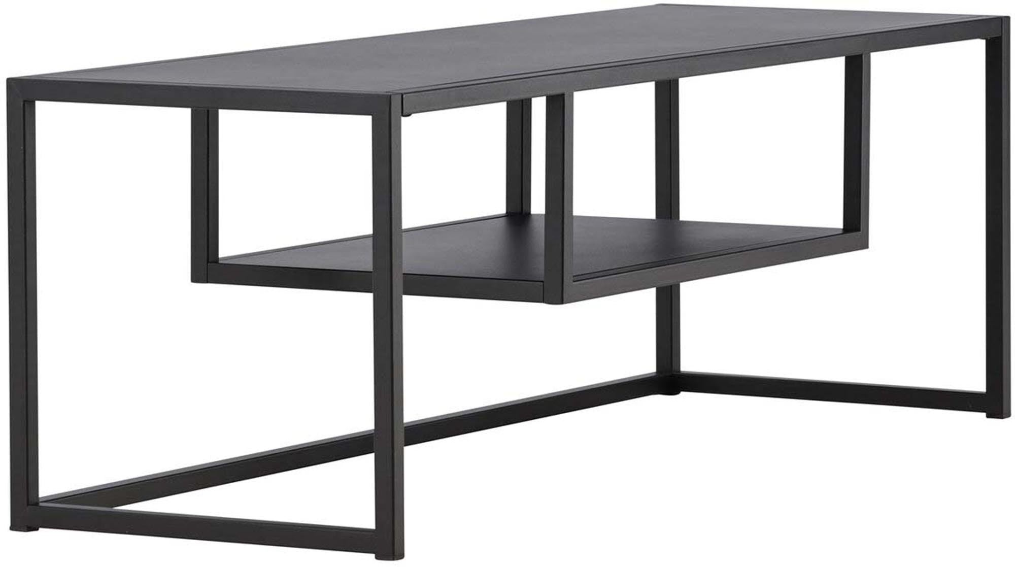 Moderner Riverside TV-Ständer von Venture Home: Stilvolles Sideboard aus beigem Stahl, ideal für ein aufgeräumtes und elegantes Wohnzimmer.