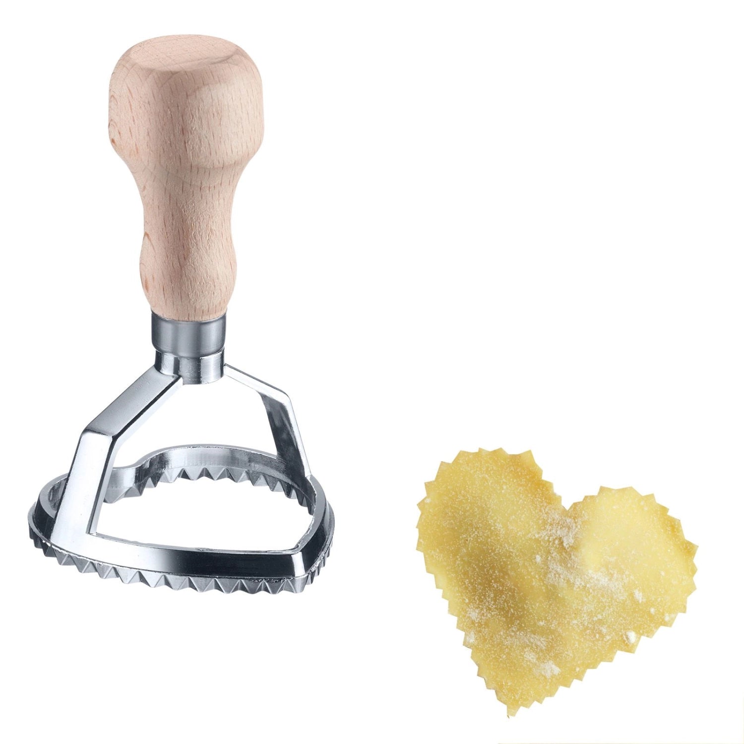 Herzförmiger Ravioli Ausstecher Vittoria in Beige von Westmark, ideal für kreative Pasta-Zubereitung und kulinarische Highlights.