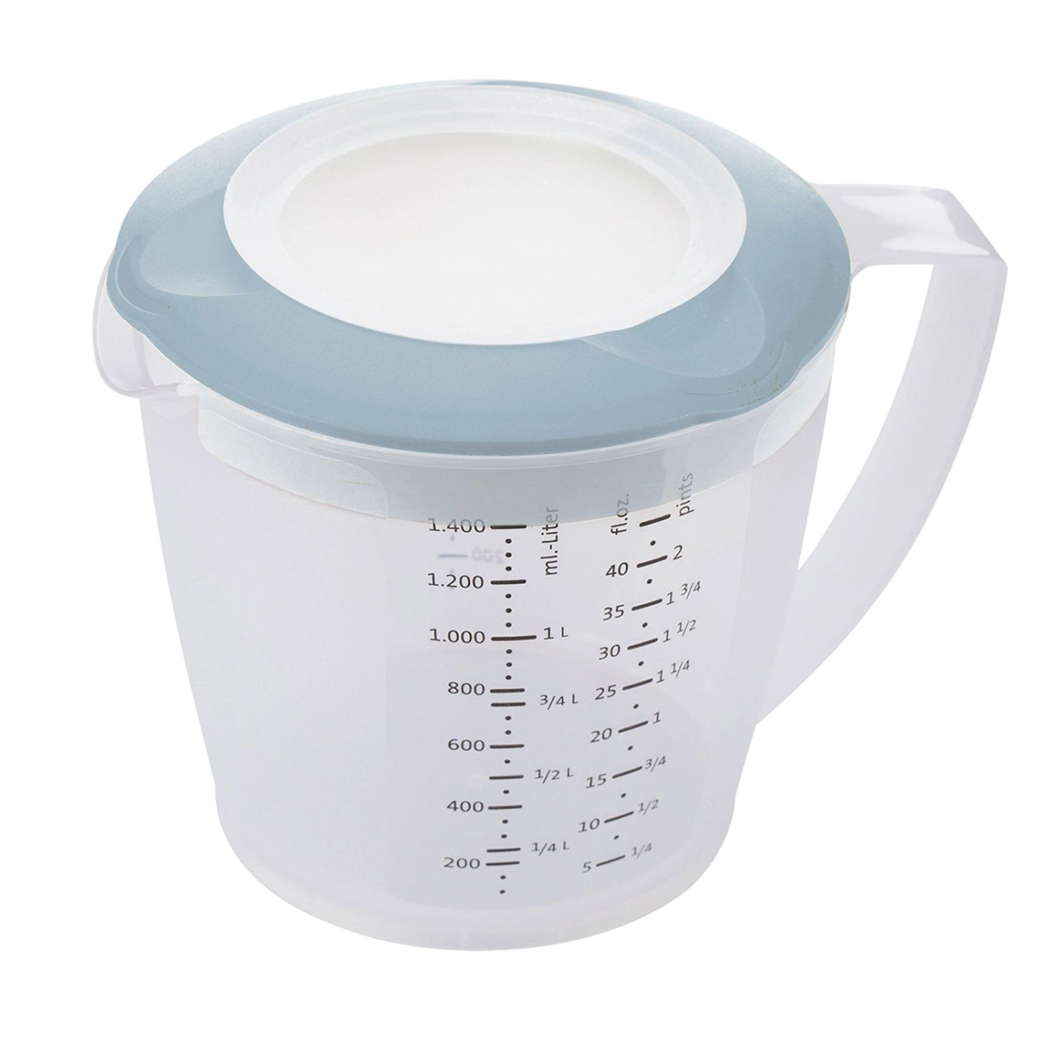 Helena Rührbecher mit Deckel 1.4l blau in Blau präsentiert im Onlineshop von KAQTU Design AG. Küchenhelfer ist von Westmark
