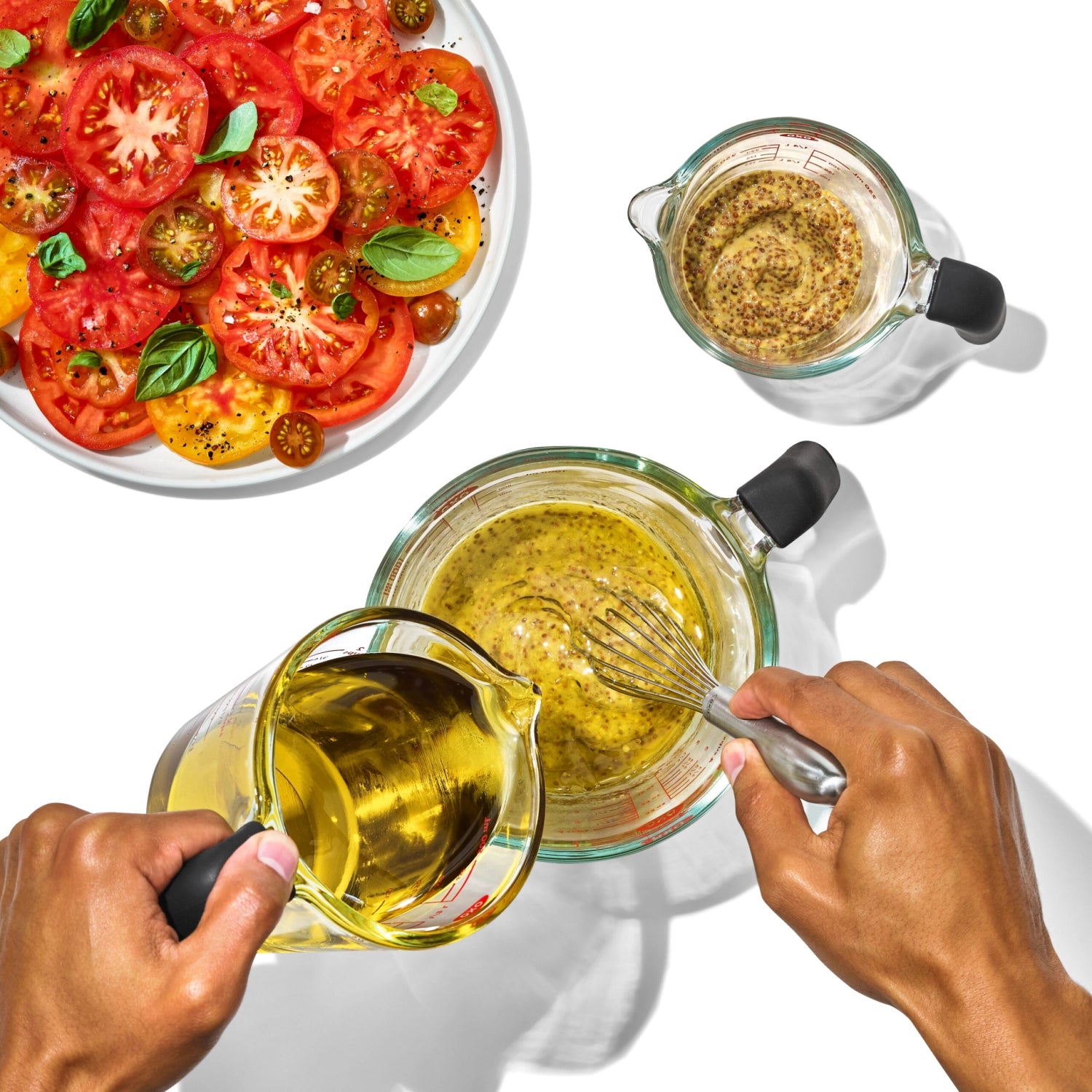 OXO Good Grips Messbecher aus Glas, 250 ml, mit klarer Skala für präzises Messen, ideal für Küche und Backen, robust und spülmaschinenfest.