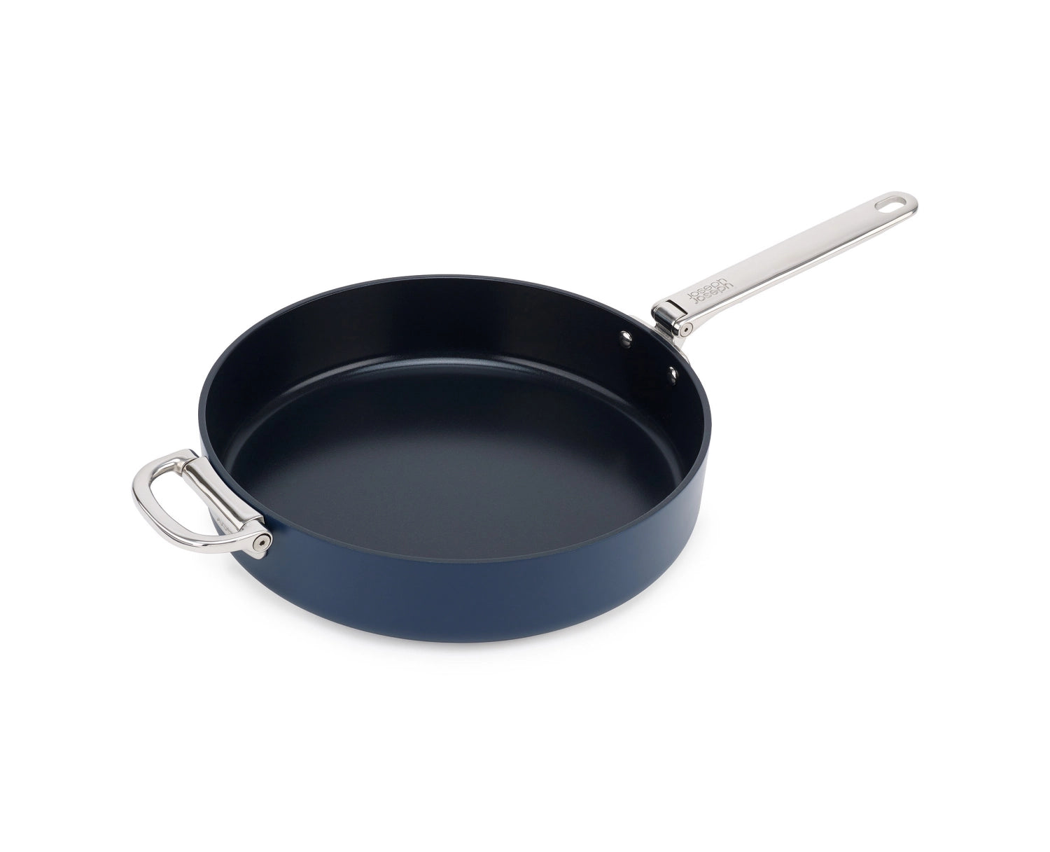 Moderne Joseph Joseph Bratpfanne mit 30 cm Durchmesser, klappbarem Griff für komfortables Kochen und platzsparende Lagerung.