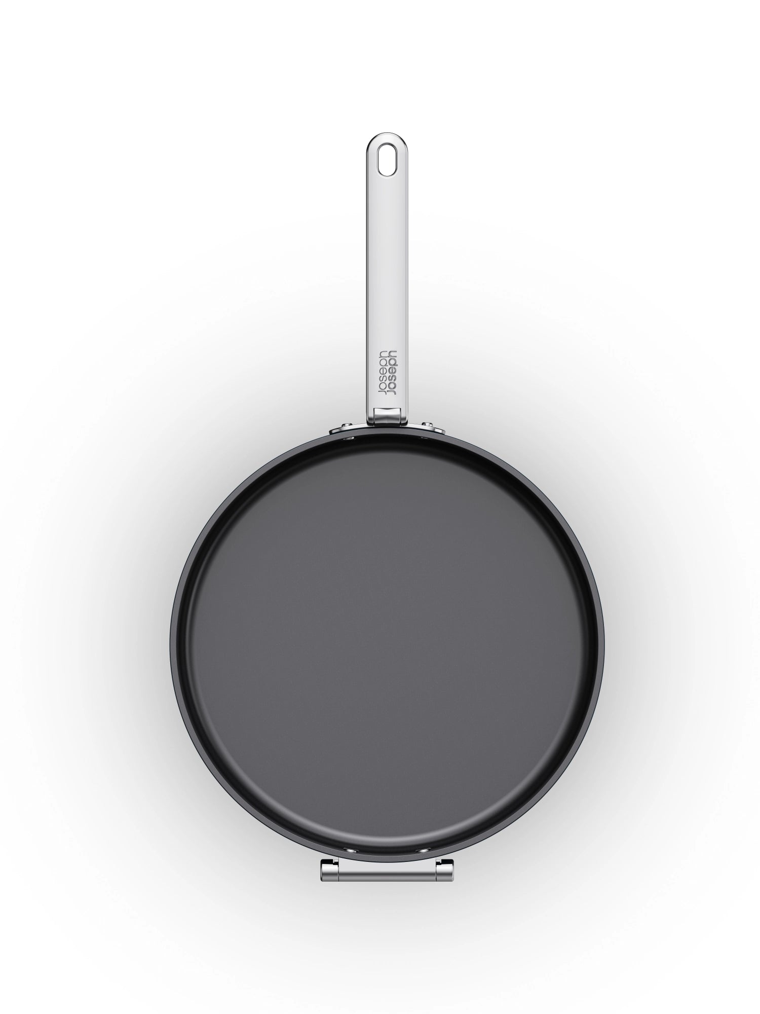 Moderne Joseph Joseph Bratpfanne mit 30 cm Durchmesser und praktischem klappbarem Griff für platzsparende Lagerung und vielseitige Kochmöglichkeiten.