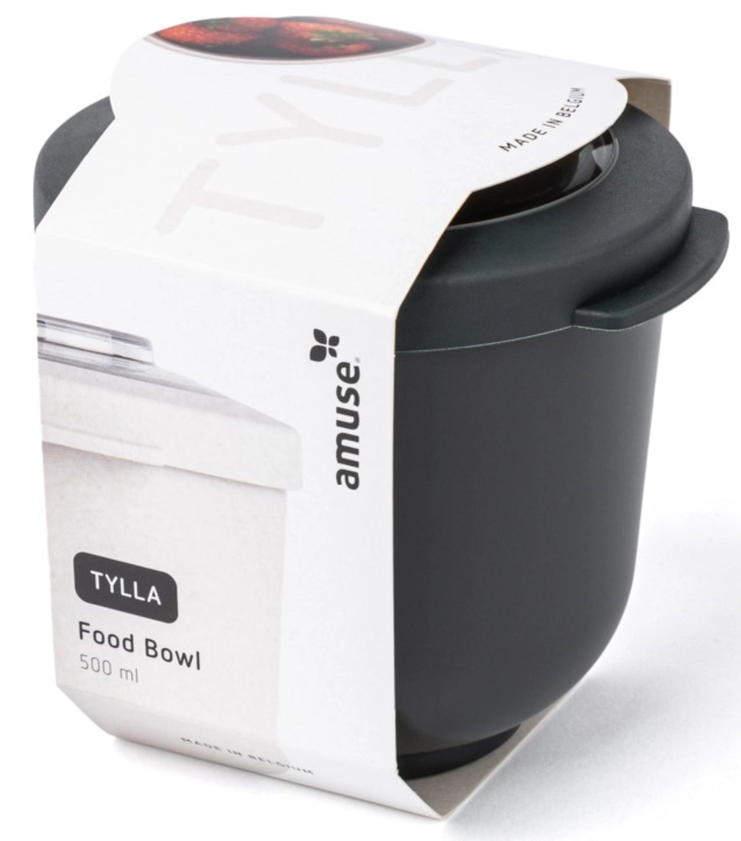 Tylla Bowl 500ml in Charcoal, praktische Lunchbox aus PP, ideal für unterwegs, stilvolles Design für frische Mahlzeiten.