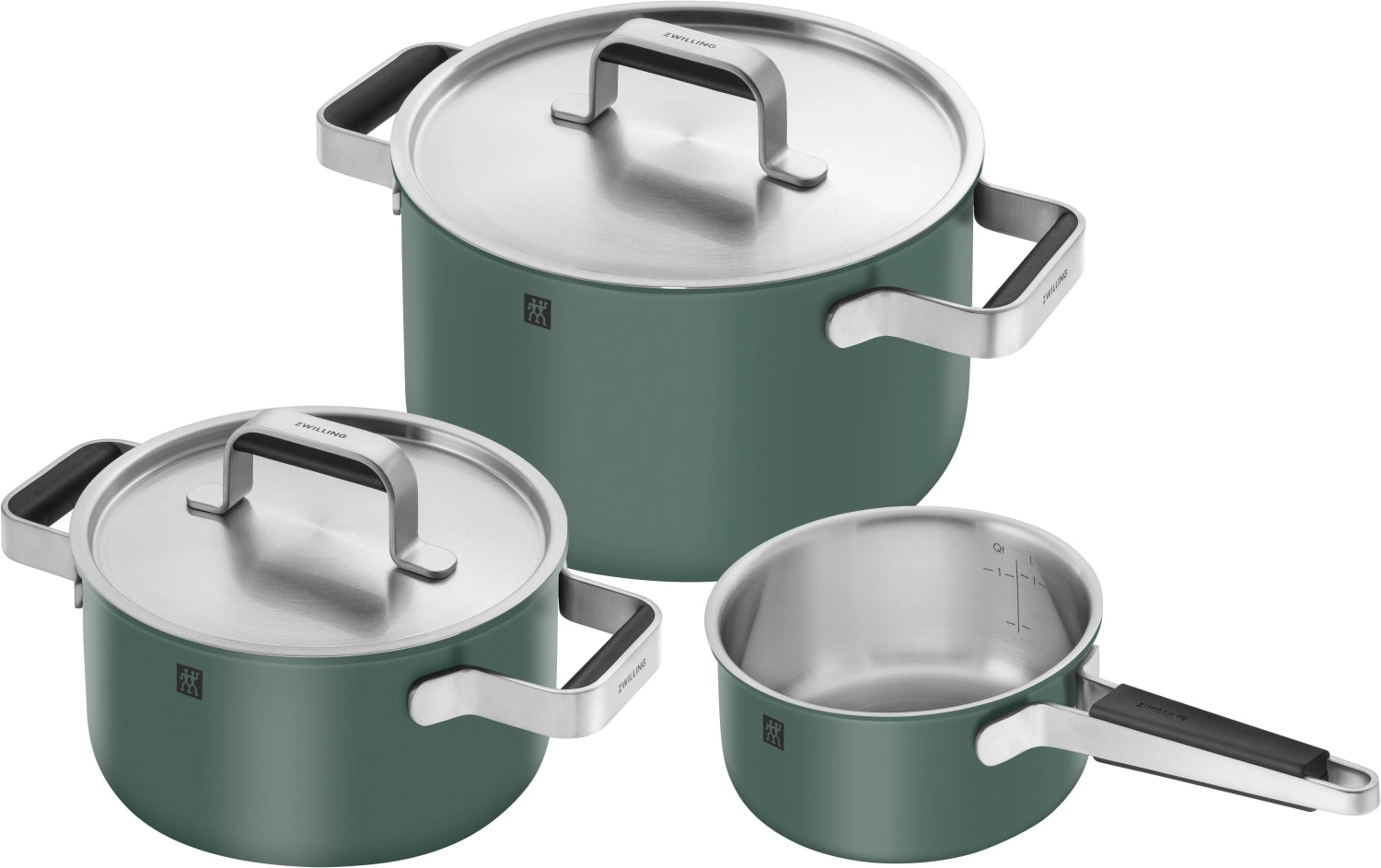 3 pieces Pure cookware set green