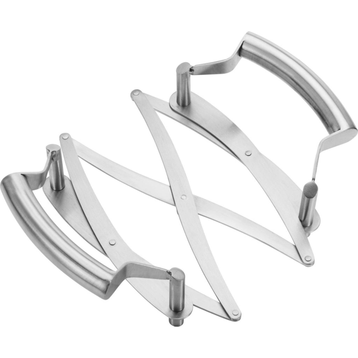 Flexi Untersetzer von Westmark, ausziehbar von 18-42 cm, in elegantem Silber, ideal für Pfannen und Töpfe, schützt Oberflächen vor Hitze.