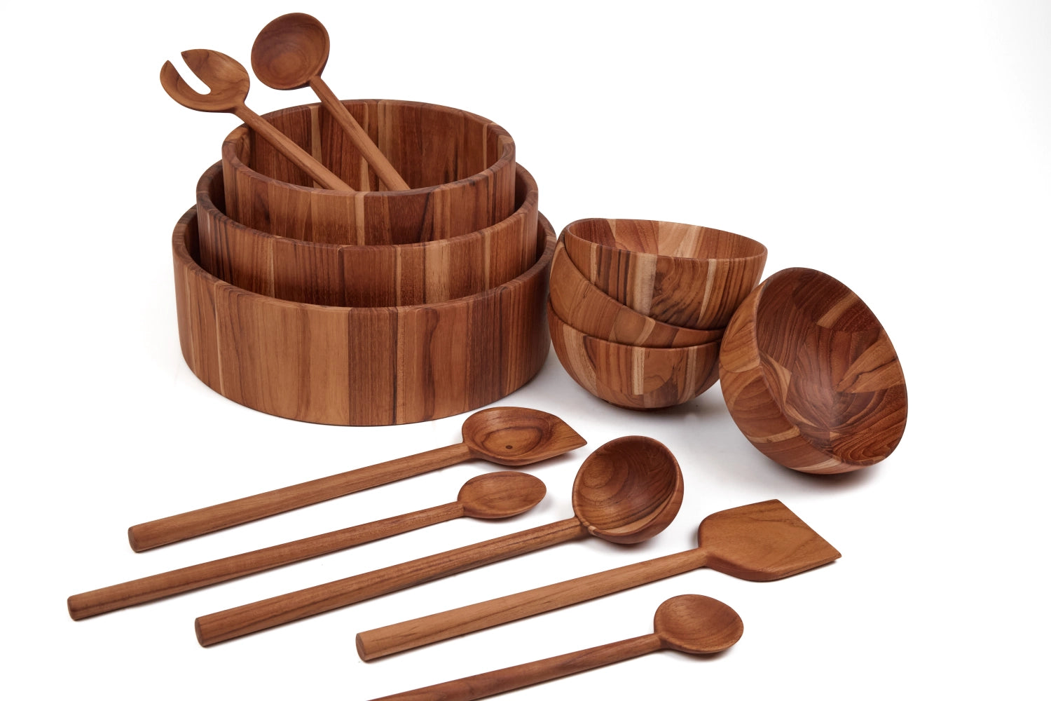 Elegantes 4er Set Moon Schalen in Braun, Durchmesser 15 cm, Höhe 7 cm, ideal für stilvolle Tischdekoration und Servieren von Snacks.