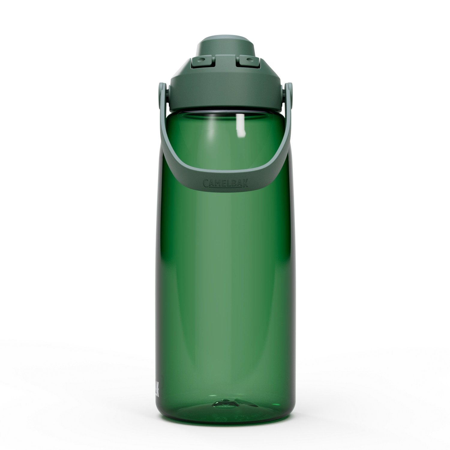Camelbak Thrive Chug 1.0l in Forest Green – robuste Trinkflasche für Outdoor-Aktivitäten, mit praktischem Tragegriff und auslaufsicherem Design.