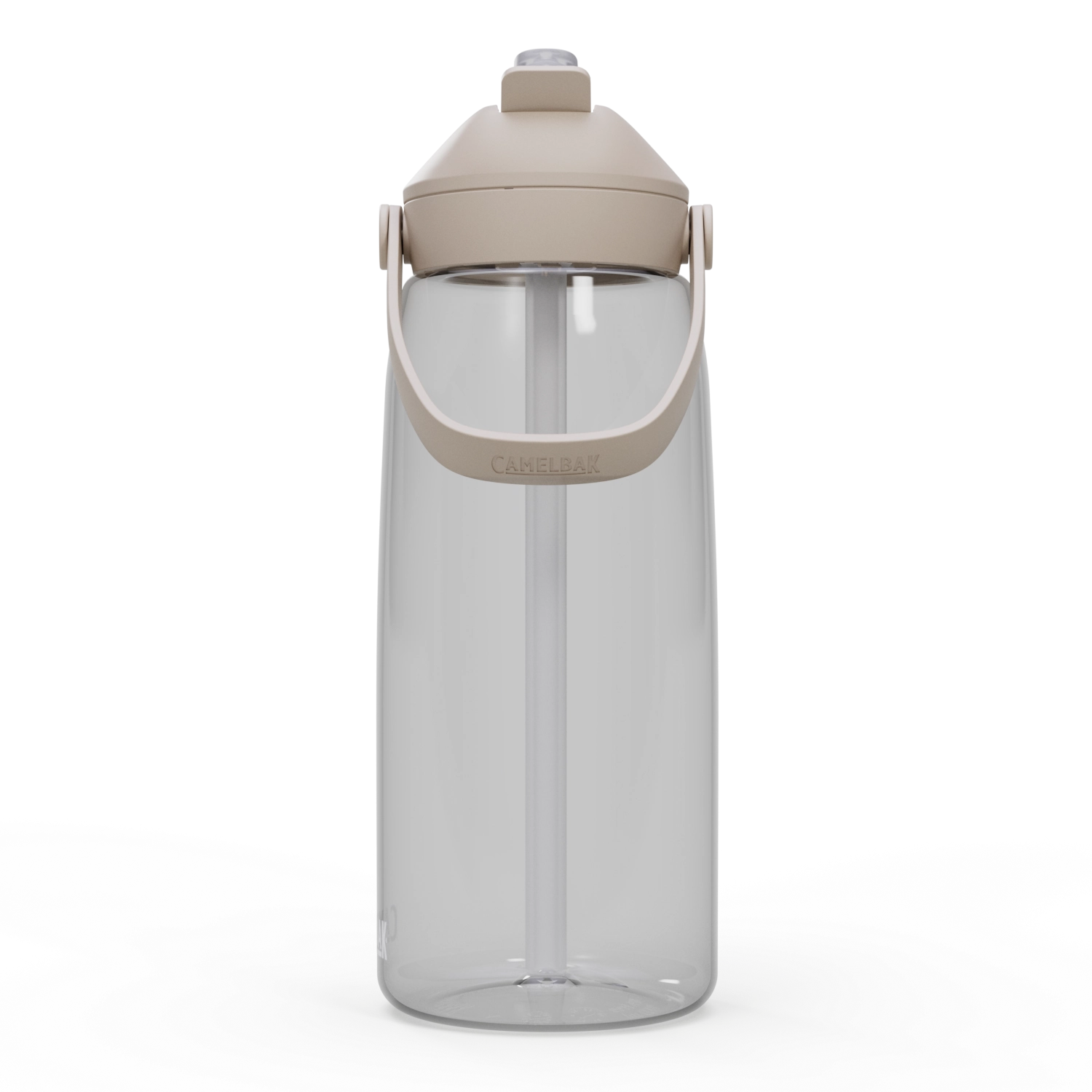 Camelbak Thrive Flip Straw 1.0l Trinkflasche in klarem Design, ideal für unterwegs, mit praktischem Flip-Deckel für einfaches Trinken.