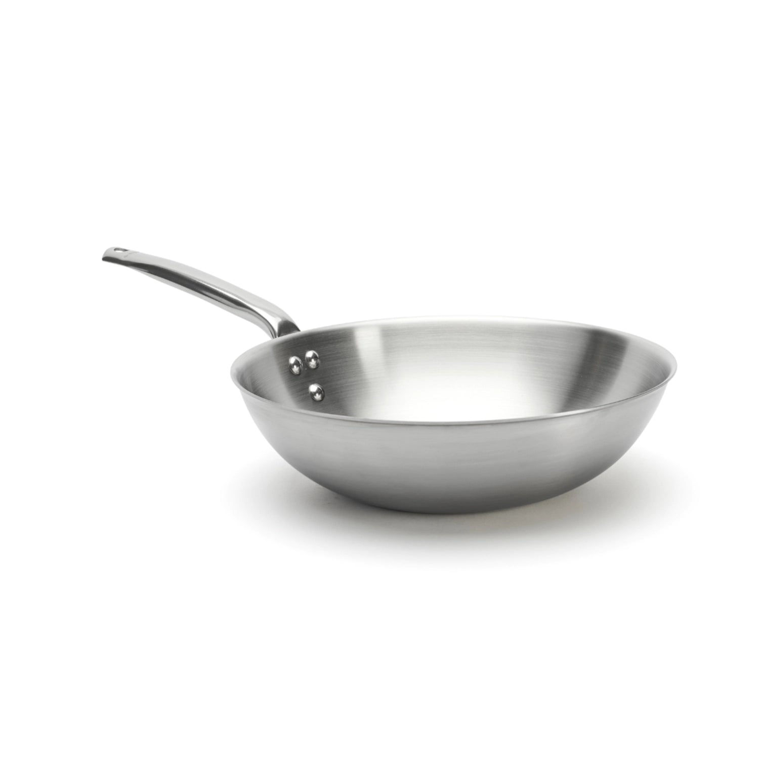 Eleganter 28 cm Wok Alchimy von de Buyer, perfekt für vielseitige Kochtechniken, bietet hervorragende Wärmeleitung und stilvolles Design.