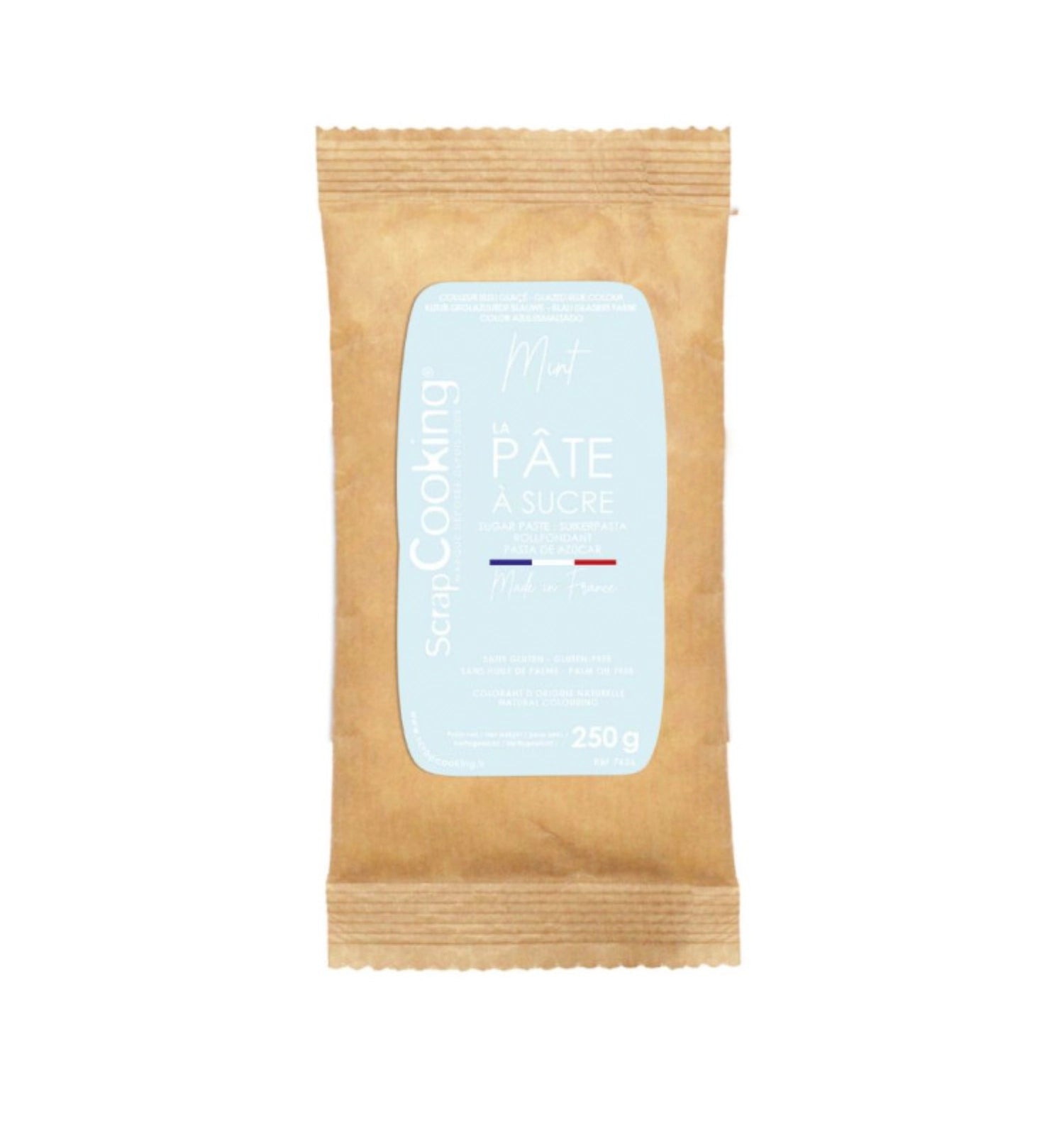 Pâte à sucre naturelle 250g menthe