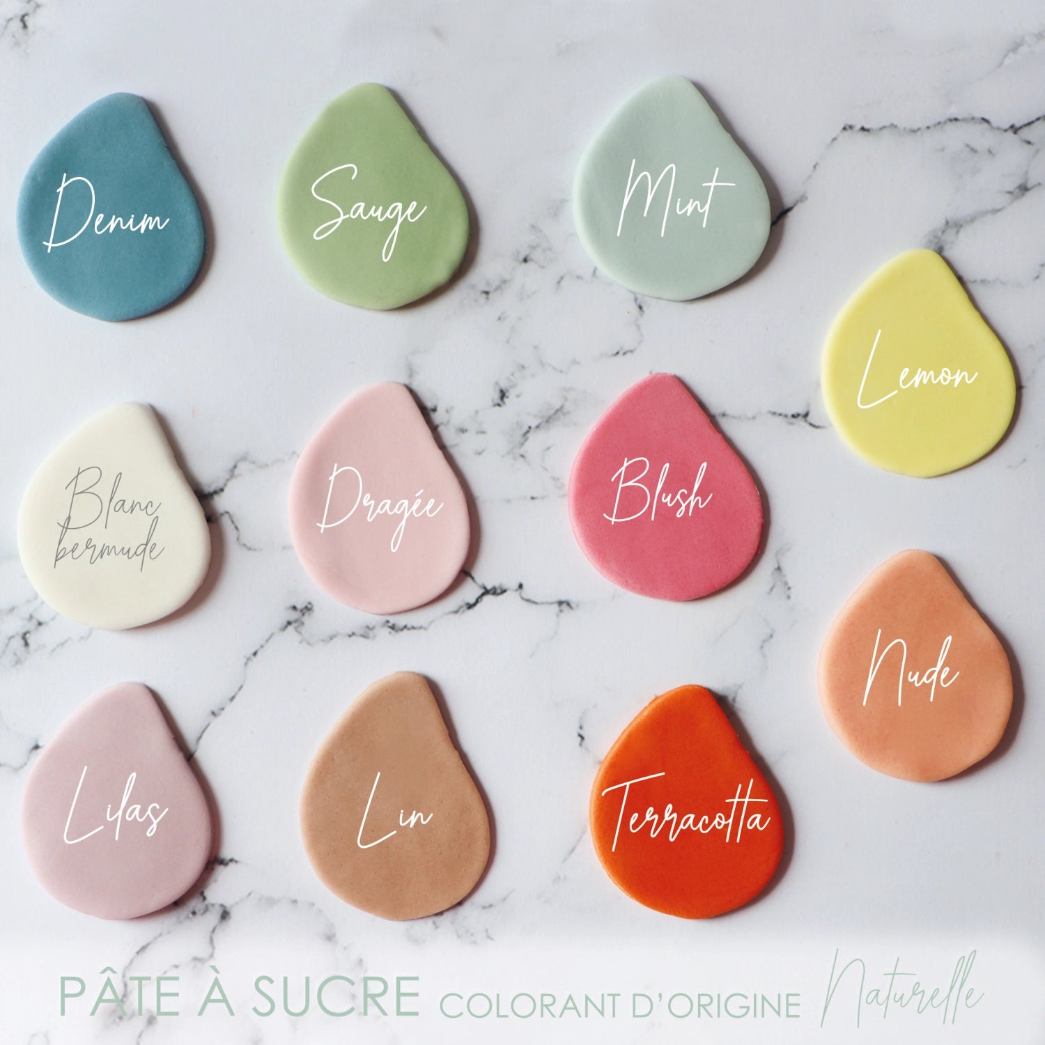 Pâte à sucre naturelle 250g menthe