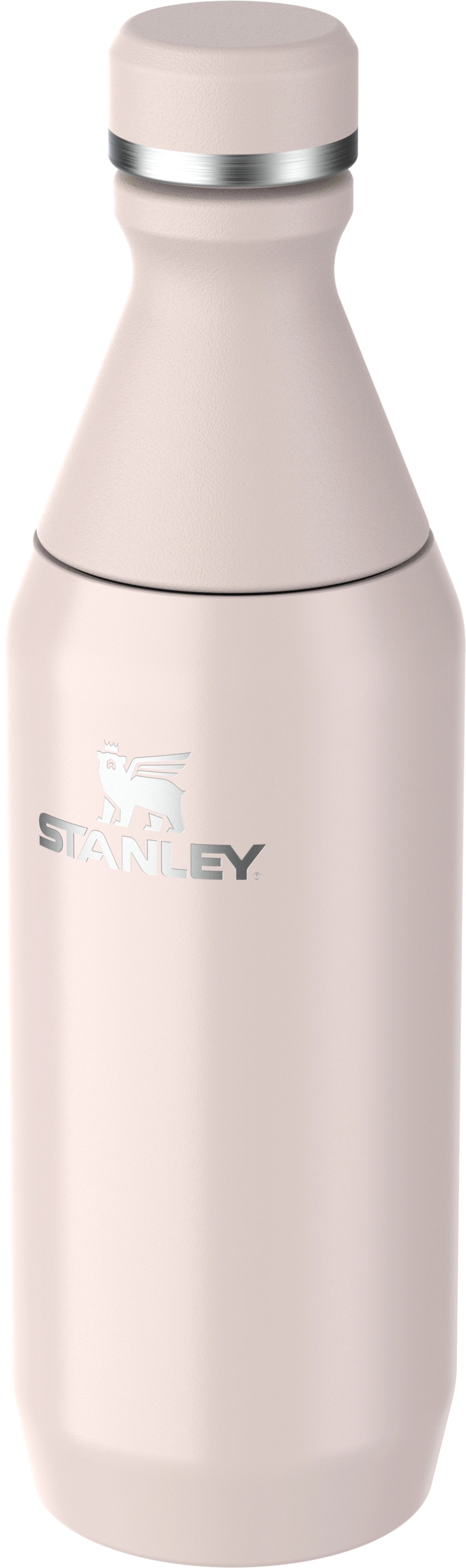 Elegante All Day Slim Flasche in Rosé-Quarz-Glanz, 0.35l, ideal für stilvolles Trinken unterwegs. Hochwertige Trinkflasche von Stanley.