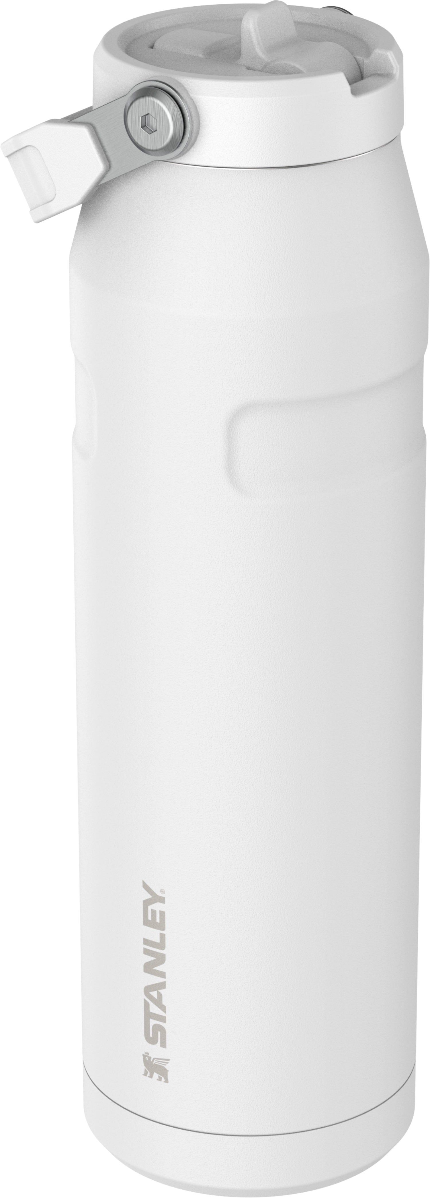 Hochwertige Stanley IceFlow Flip Straw Flasche in kühlem Frost-Design, ideal für unterwegs, mit praktischem Flip-Deckel für müheloses Trinken.
