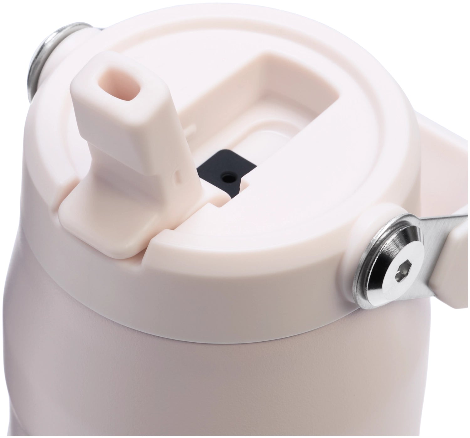 Elegante 0.7l Trinkflasche mit Flip Straw in sanftem Rose Quartz von Stanley, ideal für aktive Lebensstile und nachhaltige Erfrischung.