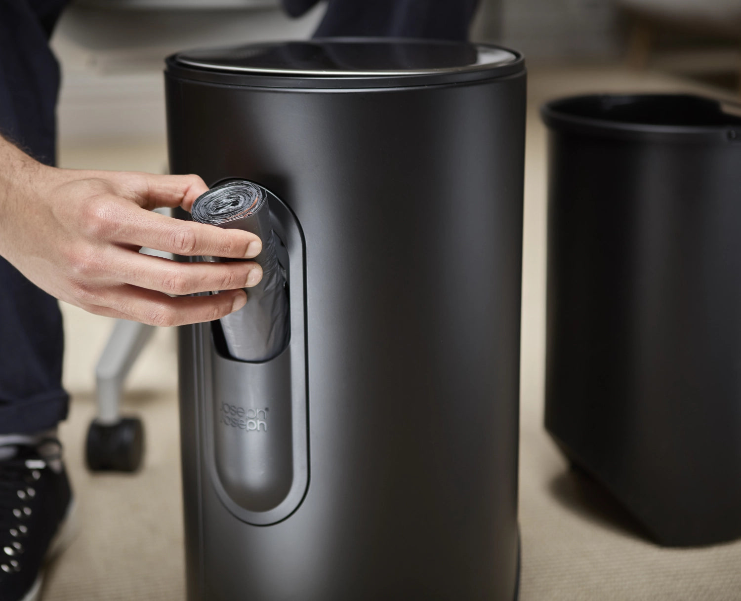 Arc PedaLeimer avec poche intérieure H45cm P26cm 10l Carb. noir