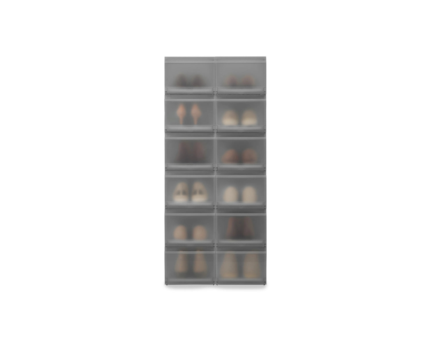 Praktisches 6er Set Schuhschrank in Grau von Joseph Joseph, ideal für die ordentliche und stilvolle Aufbewahrung Ihrer Schuhe.