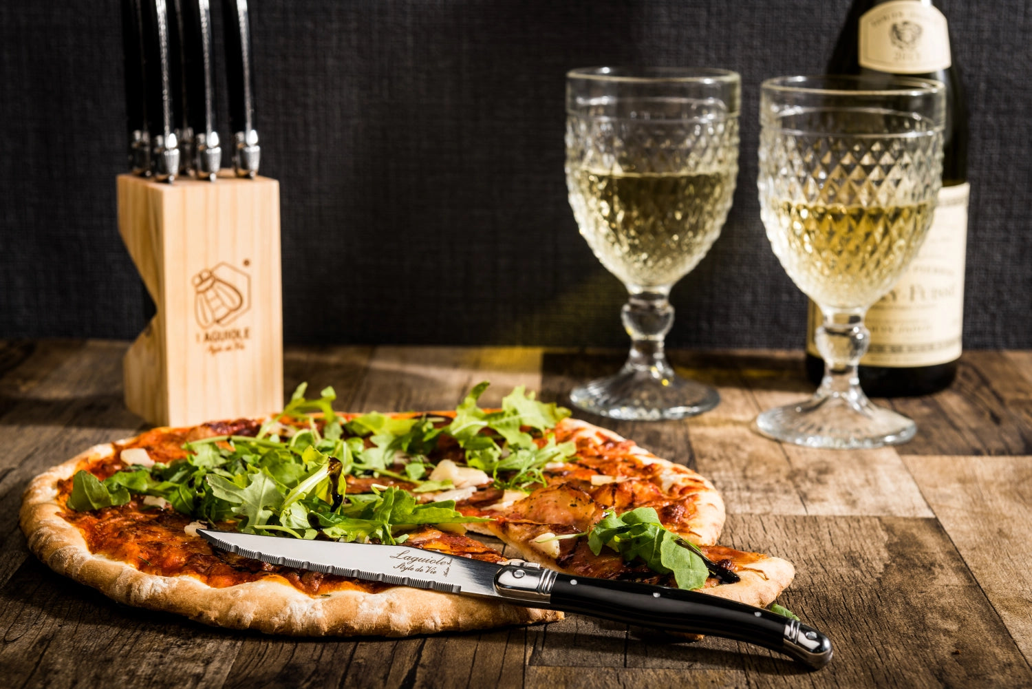 Laguiole Premium Line steak knife black 1.8mm black