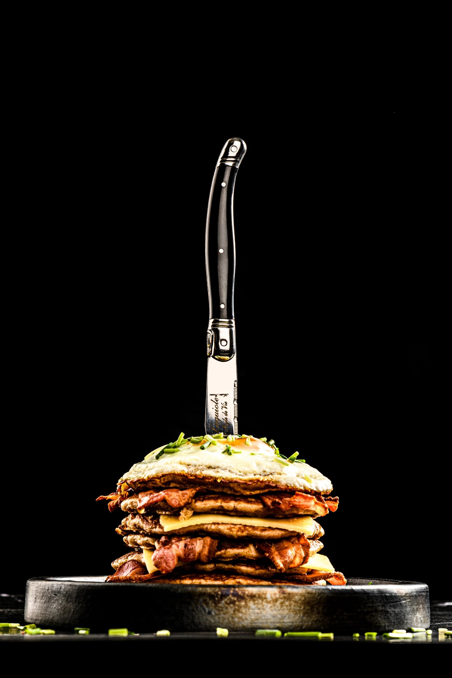 Laguiole Premium Line steak knife black 1.8mm black