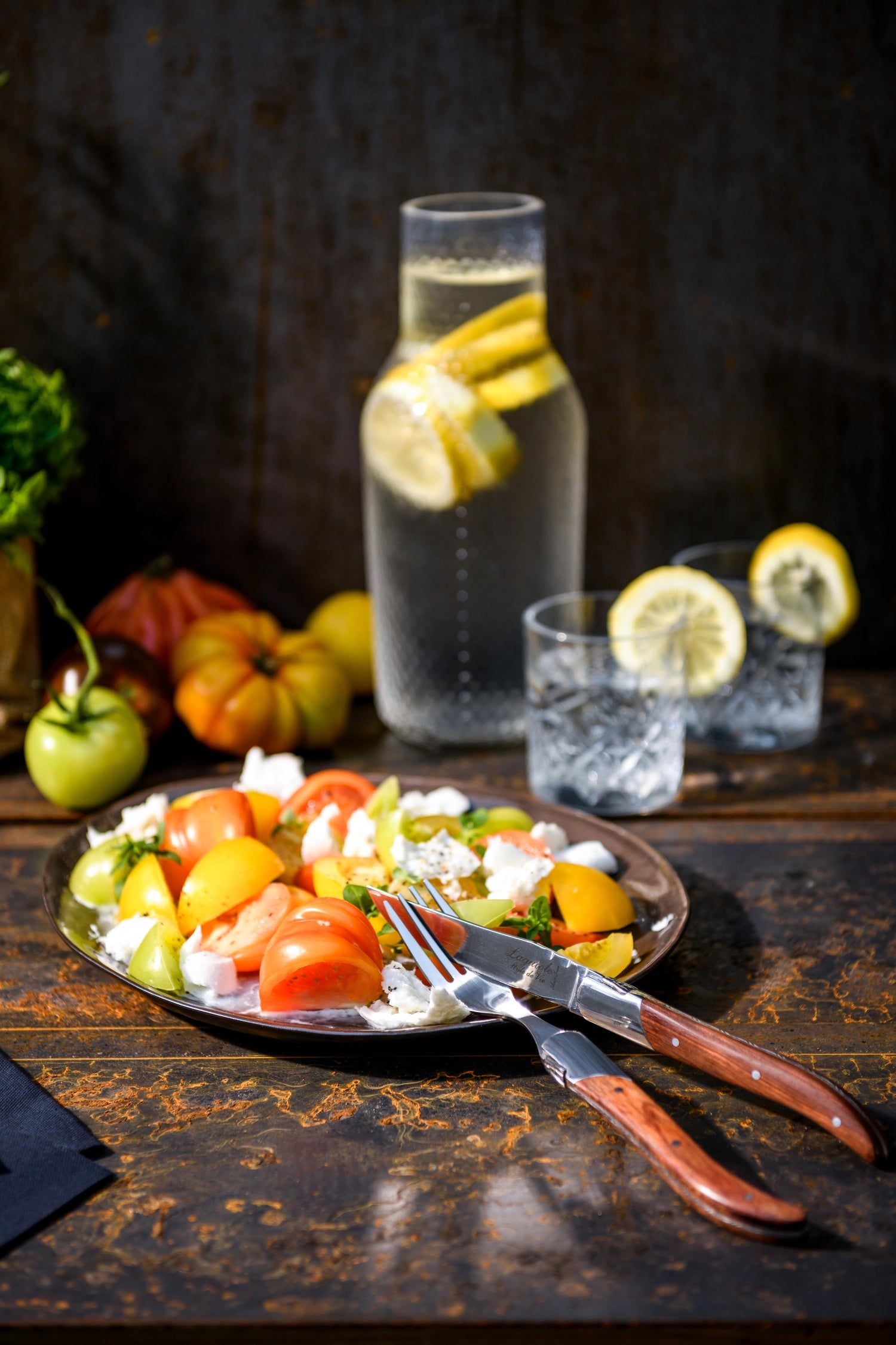 Laguiole Luxury Line forks pakka rose