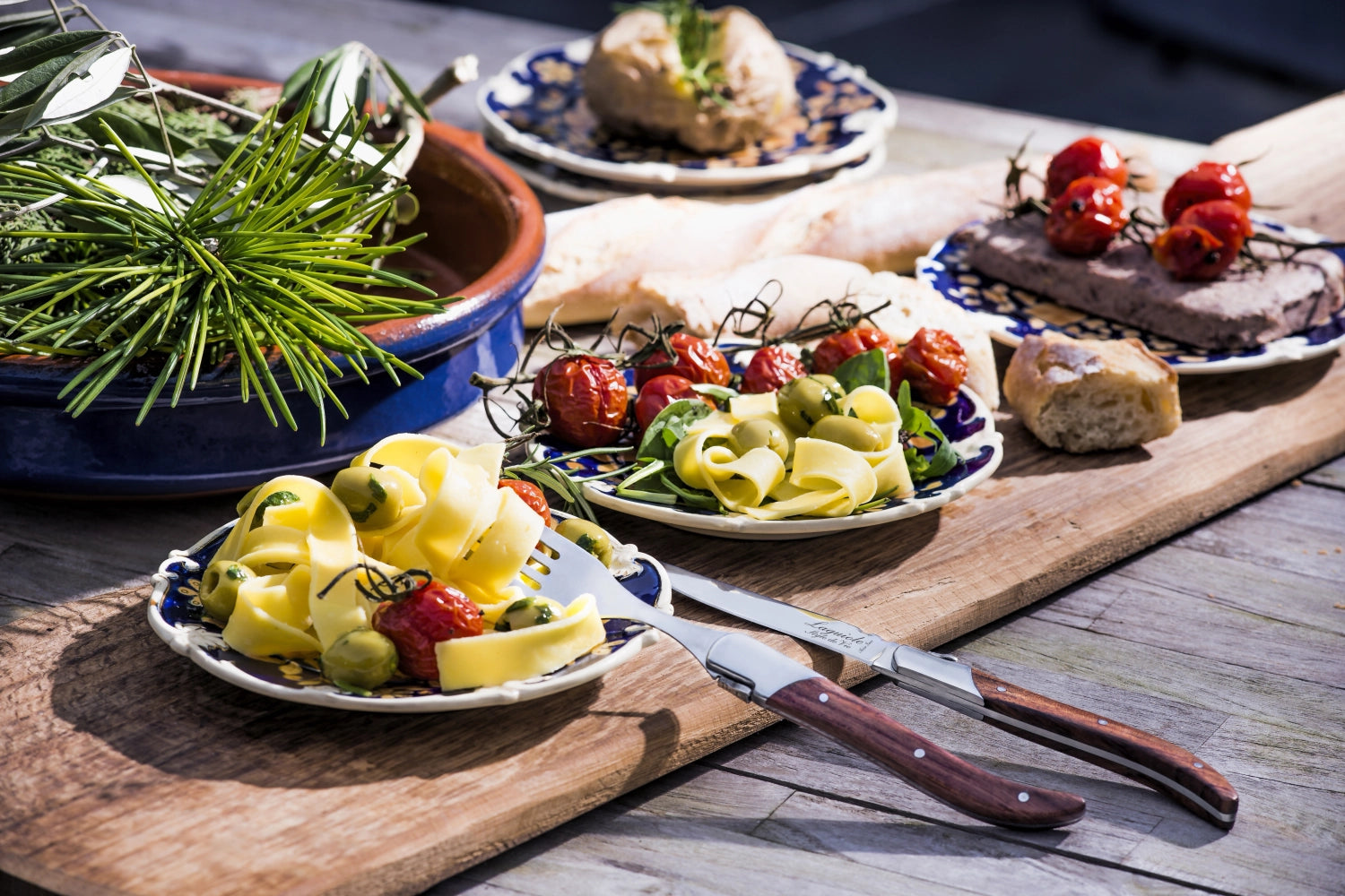 Laguiole Luxury Line forks pakka rose