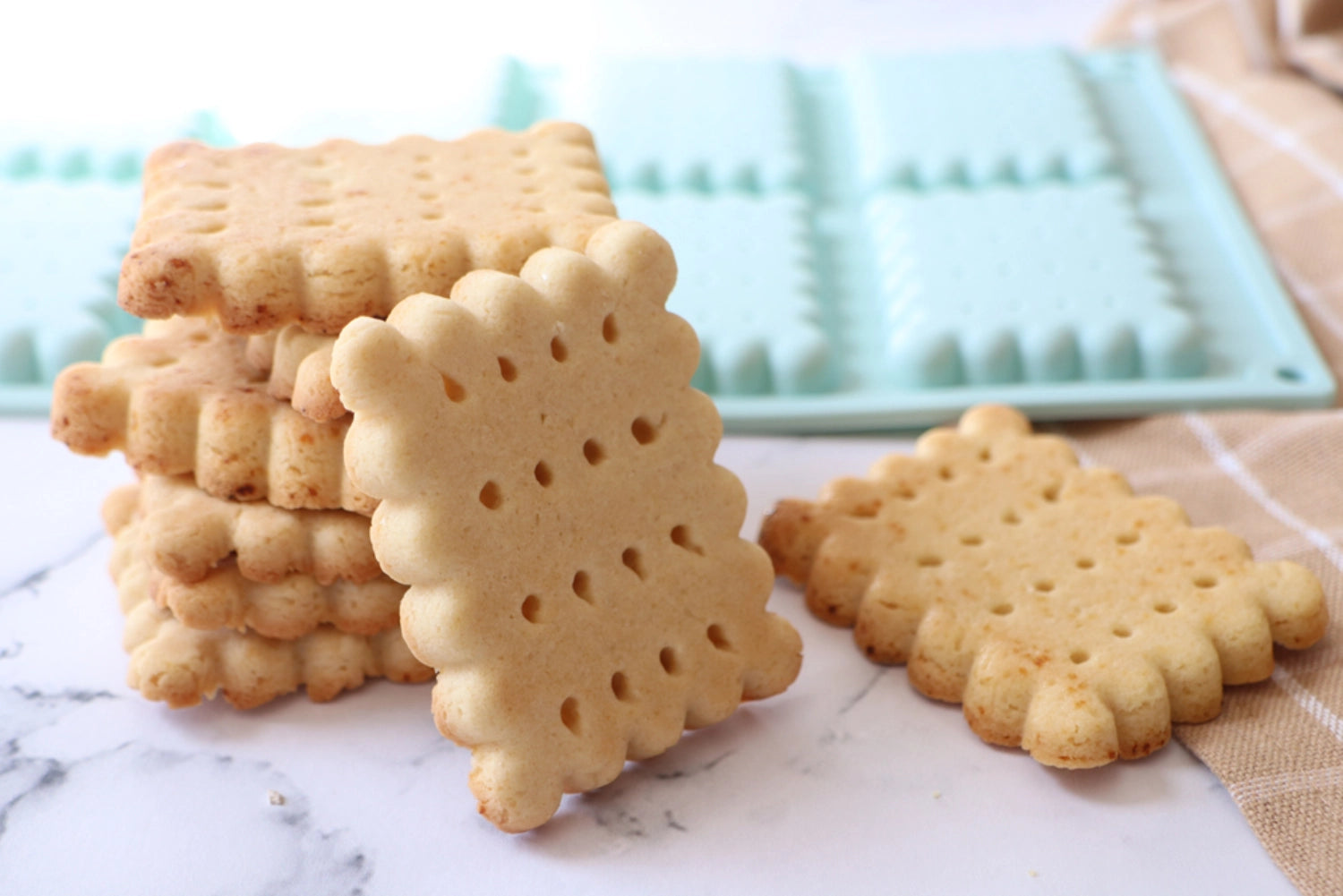 Silikonform für 8 Petit beurre Kekse, perfekt für kreative Backprojekte und einfache Zubereitung köstlicher Snacks zu Hause.
