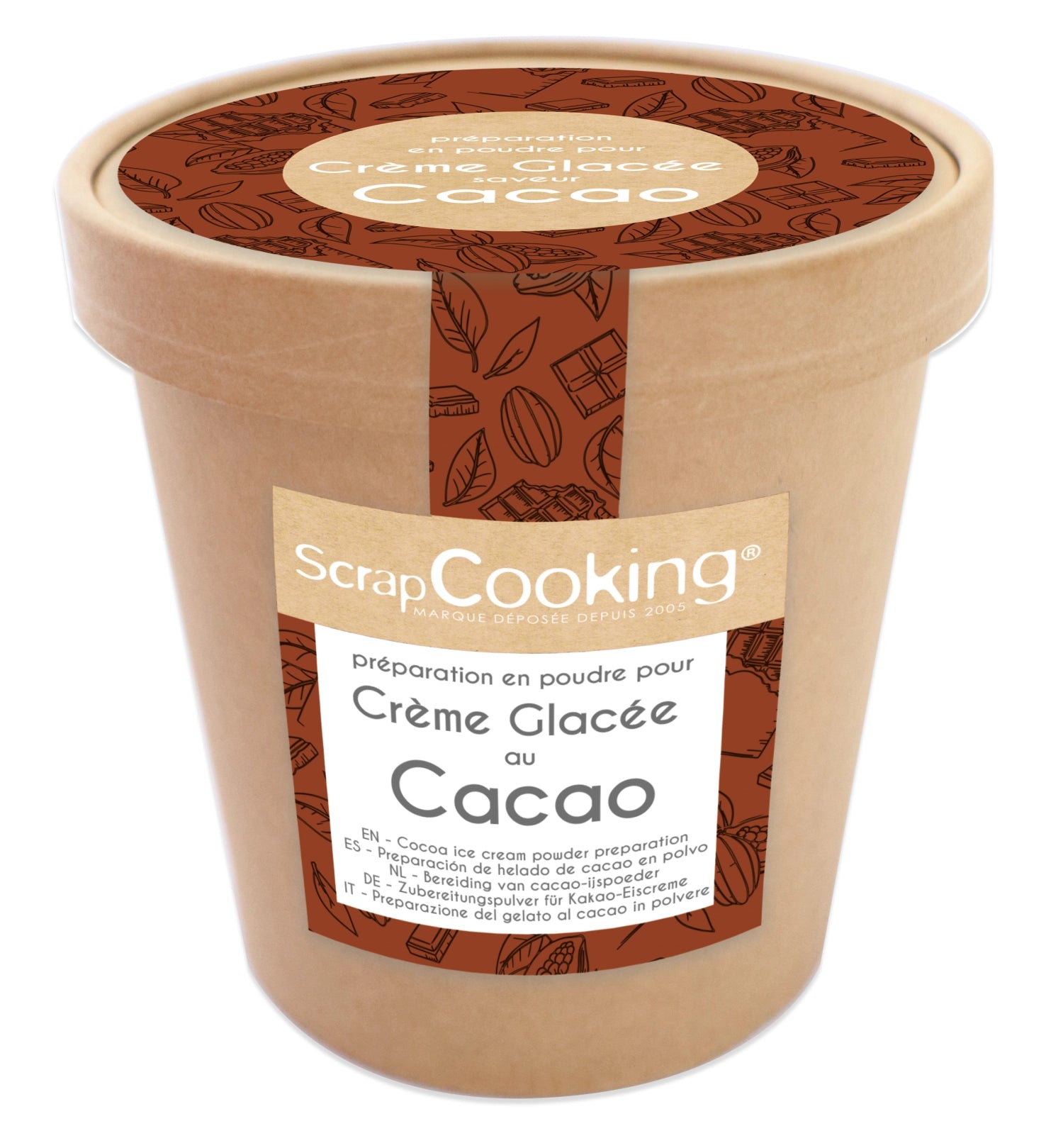 Schokoladen Eiscreme Fertigmischung von Scrap Cooking, 185g – ideal für selbstgemachtes, cremiges Schokoladeneis. Einfach und lecker!