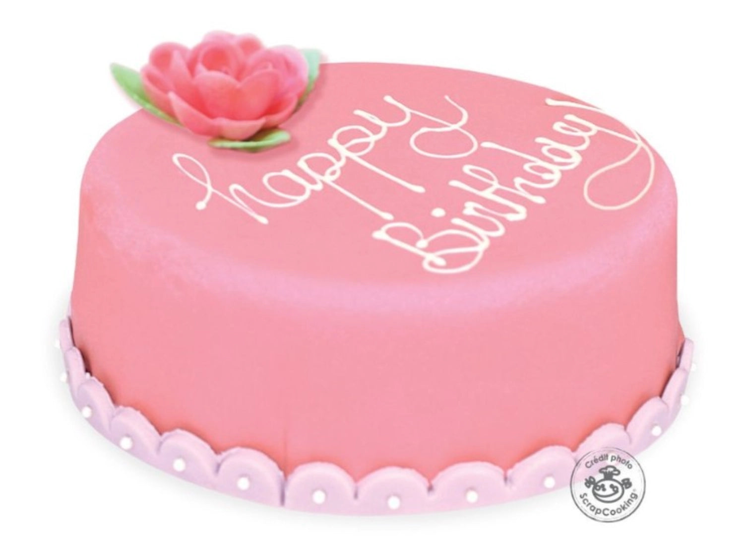 Rosa Rollfondant von Scrap Cooking, 400g, ideal zum Dekorieren von Torten und Gebäck, für kreative Backprojekte und süße Leckereien.