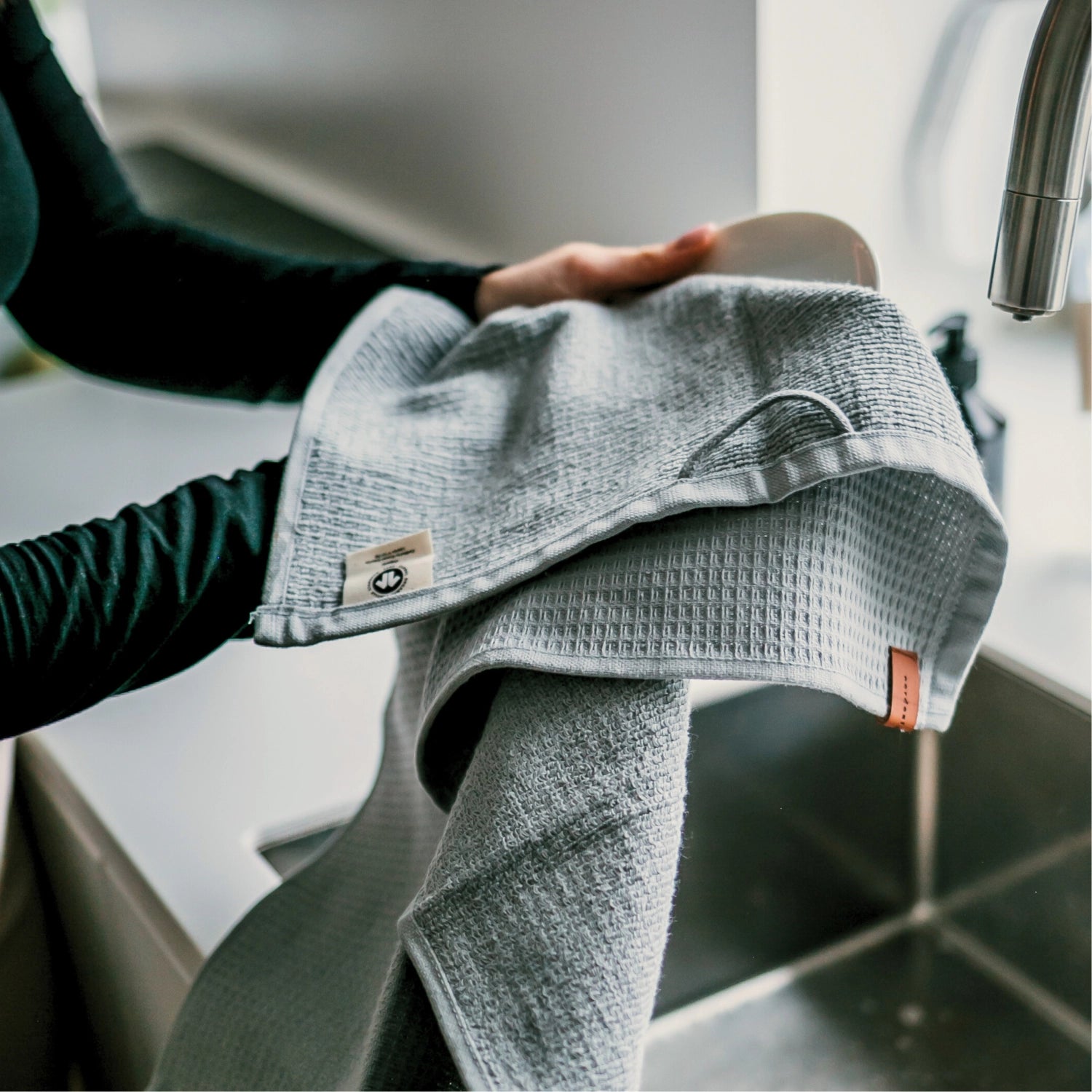 Kitchen towel Stockholm Grey, light gray 40x60cm