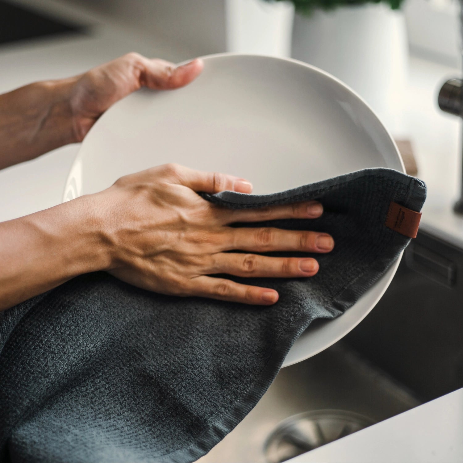 Küchentuch Oslo Grey, dunkelgrau 40x60cm