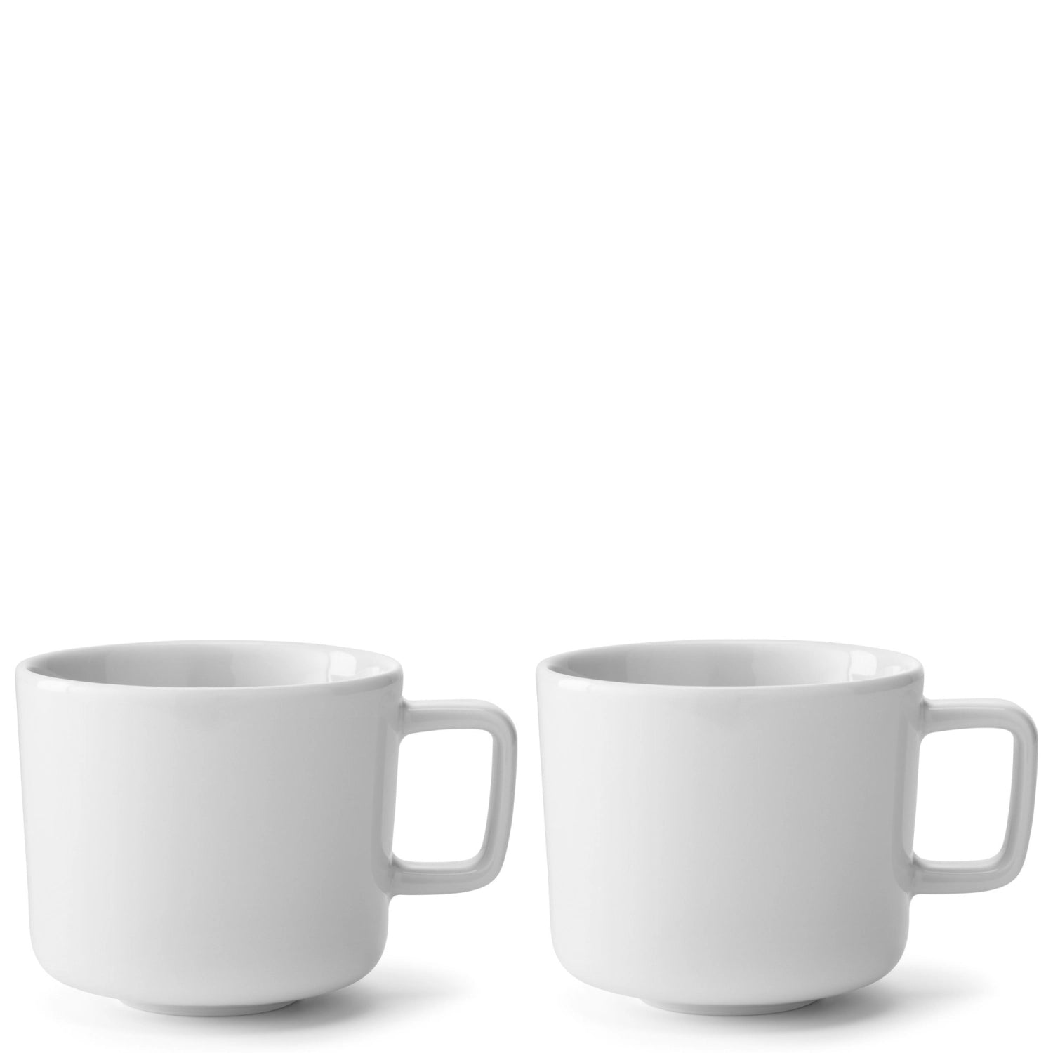 Elegantes 2er Set weiße Kaffeetassen (260ml) von LSA, perfekt für Cappuccino und stilvolle Kaffeepausen.