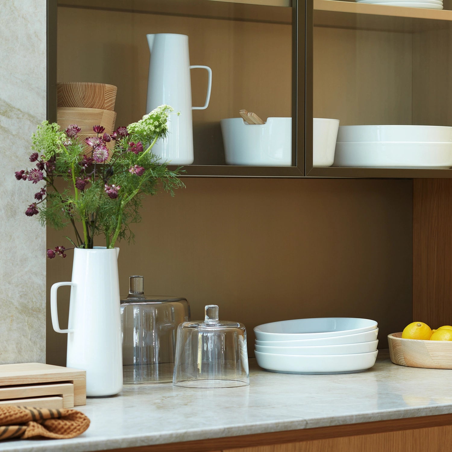 2er Set Collective Teller tief D20cm weiss