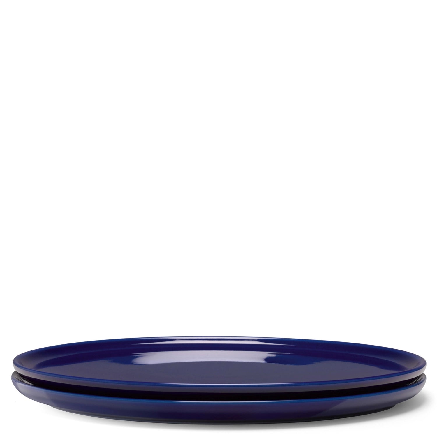 Elegantes 2er Set flacher Teller in strahlendem Cobalt, 26 cm Durchmesser, perfekt für stilvolle Tischdekoration und besondere Anlässe.