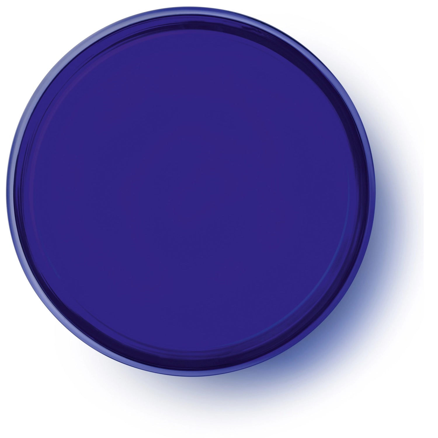 Stilvolle Schale aus hochwertigem Glas in lebhaftem Cobalt-Blau, 35 cm Durchmesser, ideal für ansprechende Präsentationen und besondere Anlässe.