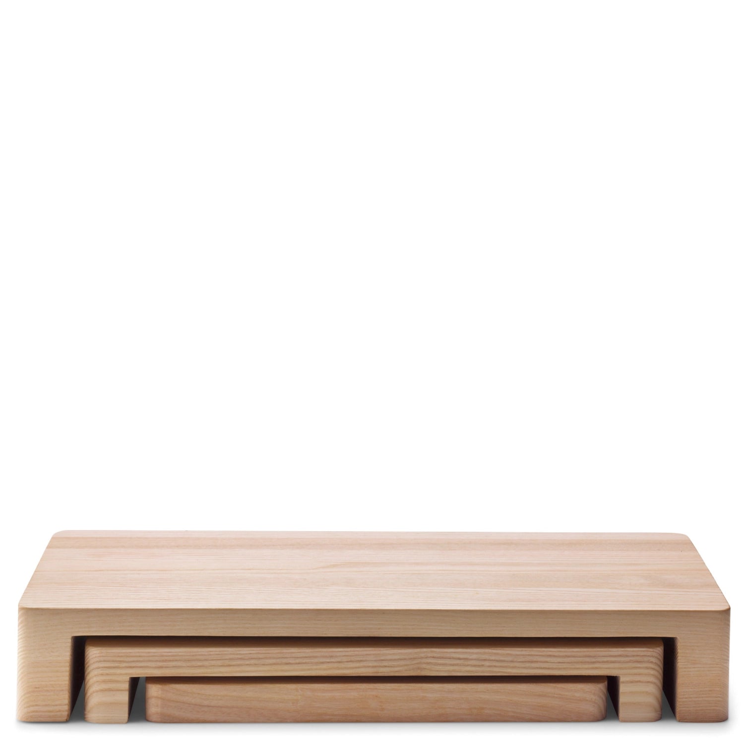 Elegantes Servierset aus weißem Eschenholz von LSA, ideal für ansprechende Präsentationen von Speisen, Maße 38x19x6 cm.