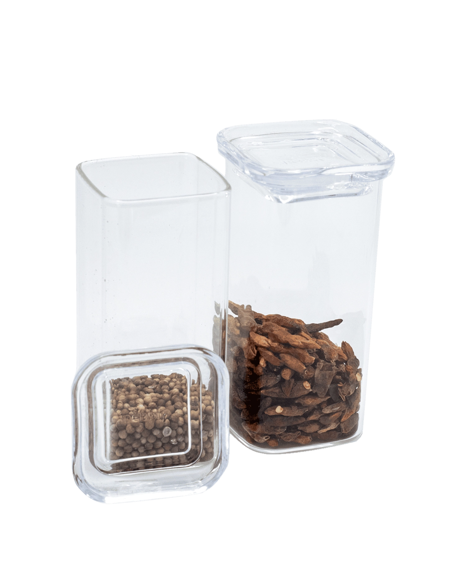 2er Set Vorratsglas mit Glasdeckel 0.32l D6cm H12.5cm