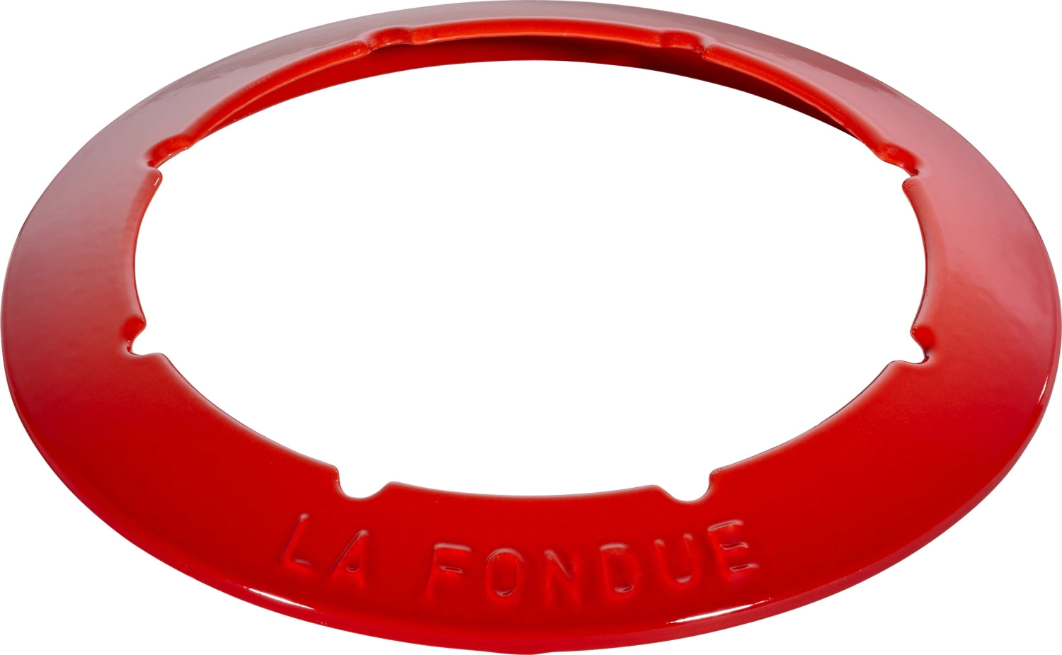 Rundes Fondue Set in leuchtendem Kirsch-Rot, 18 cm, mit zwei praktischen Griffen. Ideal für gesellige Abende und kulinarische Erlebnisse.