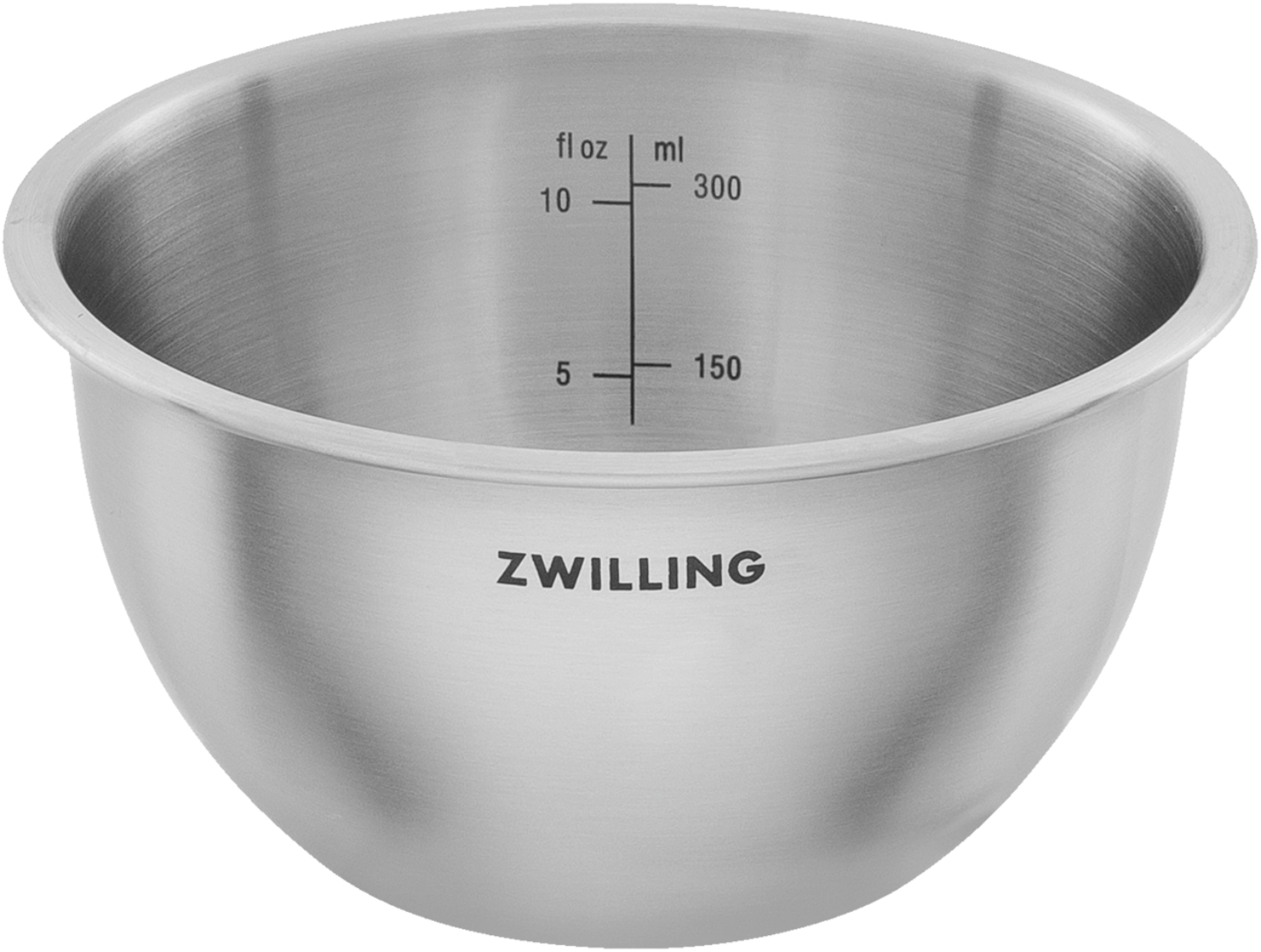 Elegante Vakuumschüssel aus Edelstahl von Zwilling, ideal für die luftdichte Lagerung und Frischhaltung kleiner Speisen.