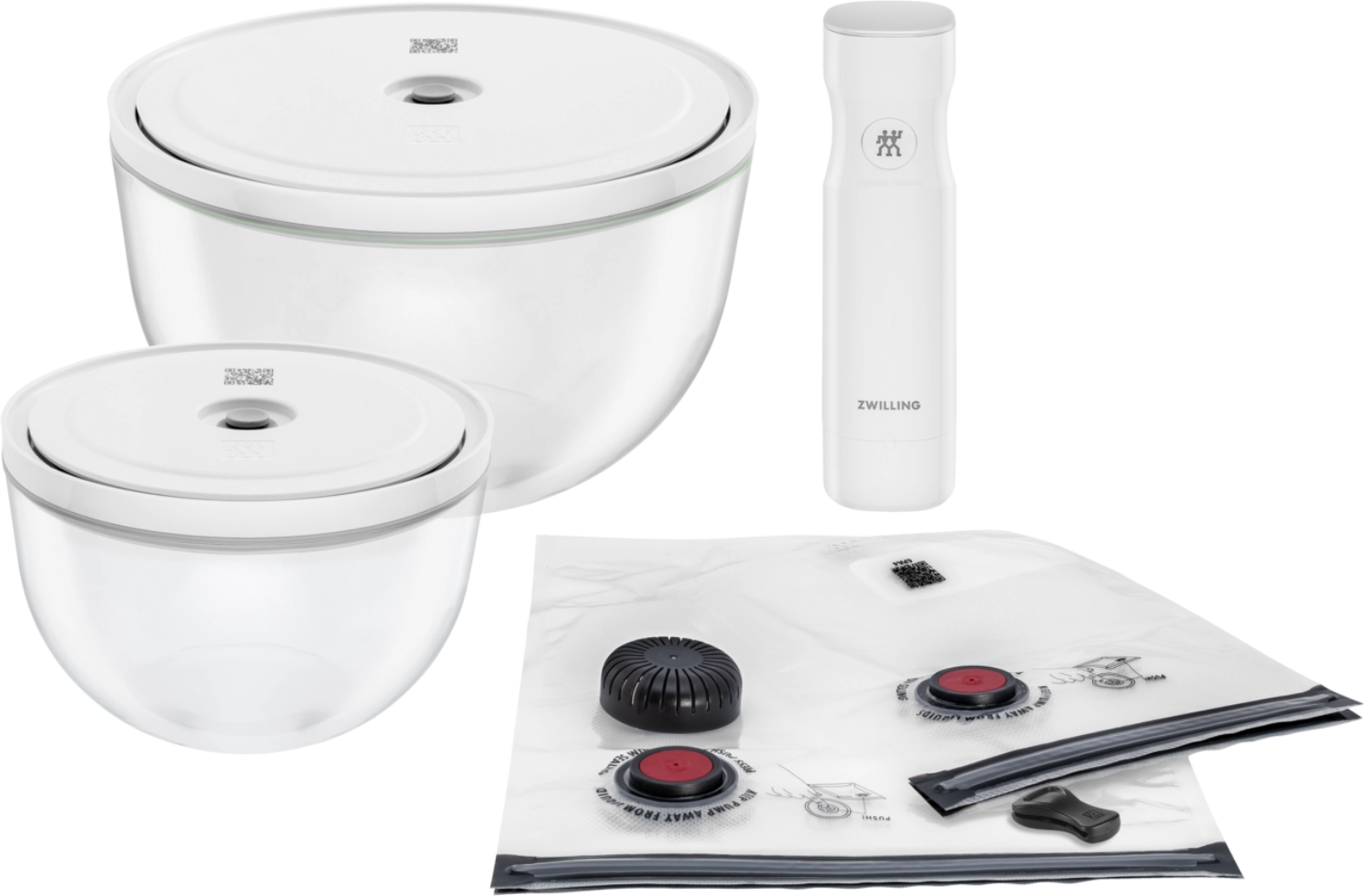 9 pieces Fresh & Save Bowls vacuum starter set, glass