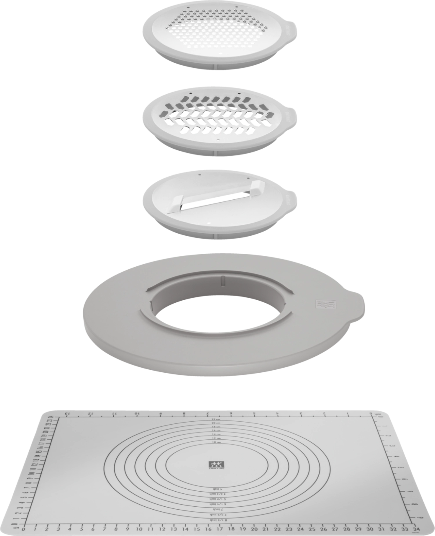 Vielseitiges 5-teiliges Zubehörset von Zwilling für die vakuumierte Aufbewahrung, sorgt für langanhaltende Frische und optimalen Schutz von Lebensmitteln.