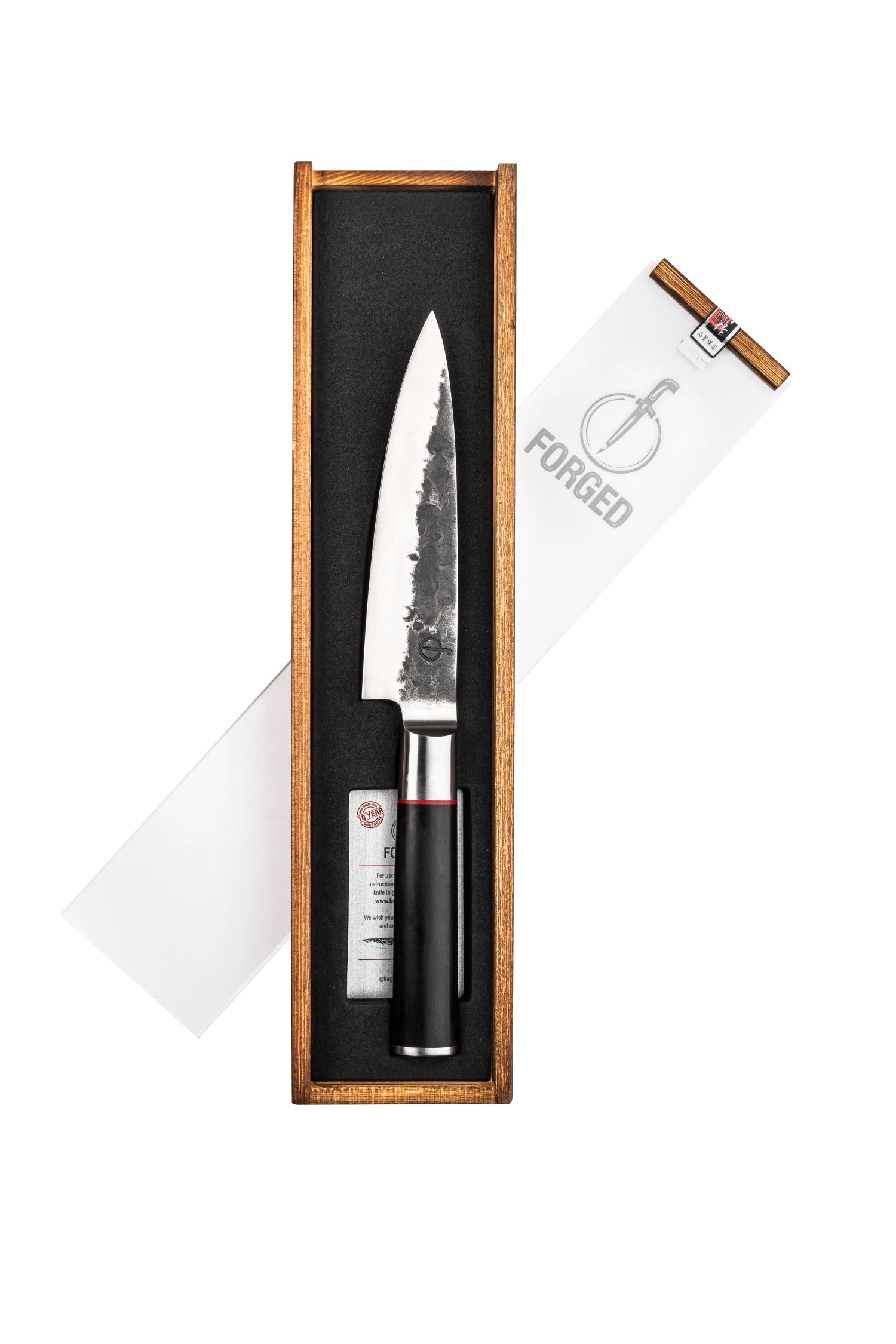Sebra 16cm Kochmesser aus robustem Edelstahl, perfekt für präzise Schneidarbeiten in der Küche, von der Marke Forged.