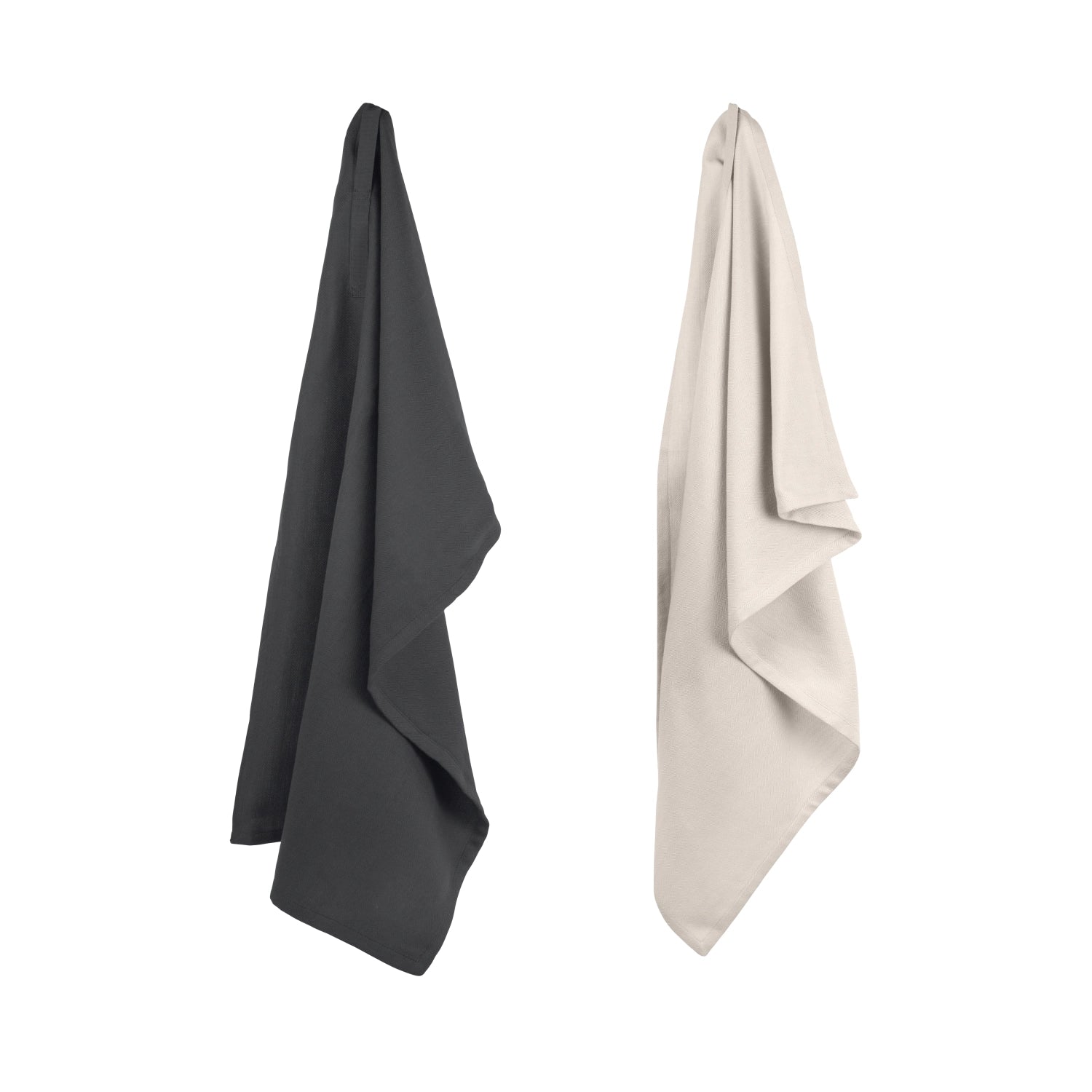 Set of 2 tea towels 53x86cm classic organic cotton